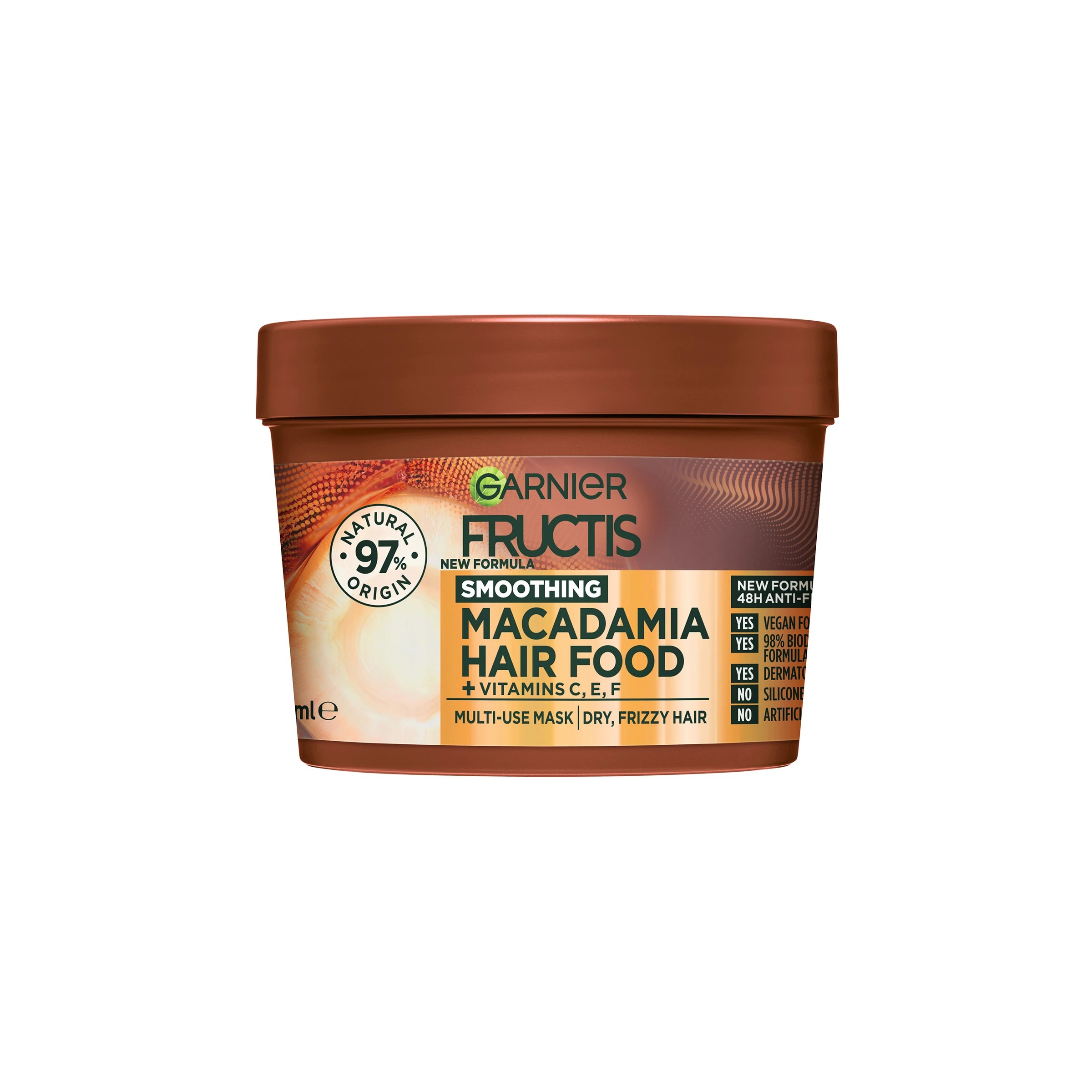 1 Garnier Fructis Smoothing Hair Food 390ml - Macadamia, 1 of 8
