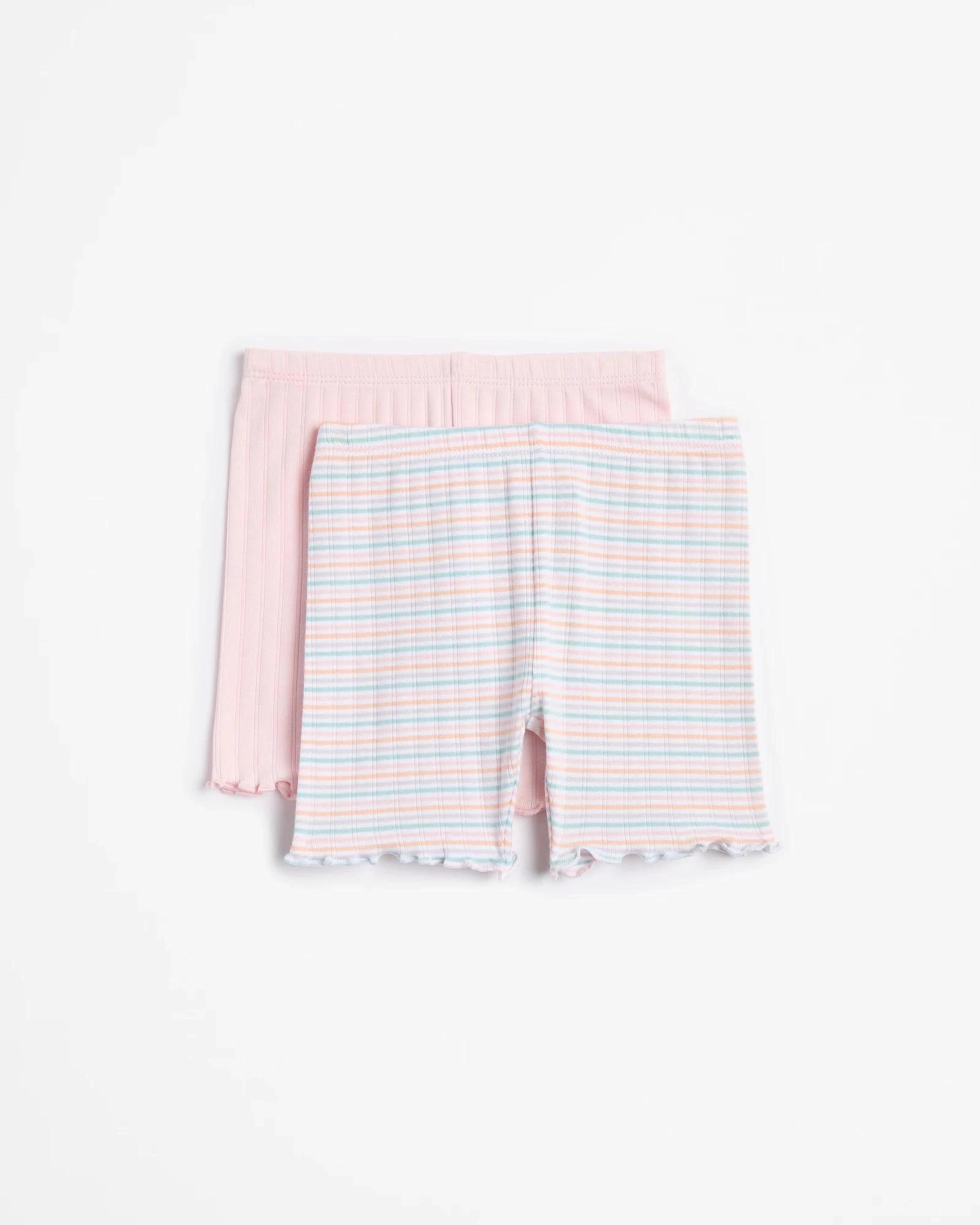 1 Target Baby Baby Organic Cotton Bike Shorts 2 Pack - Stripe STRIPE, 1 of 4