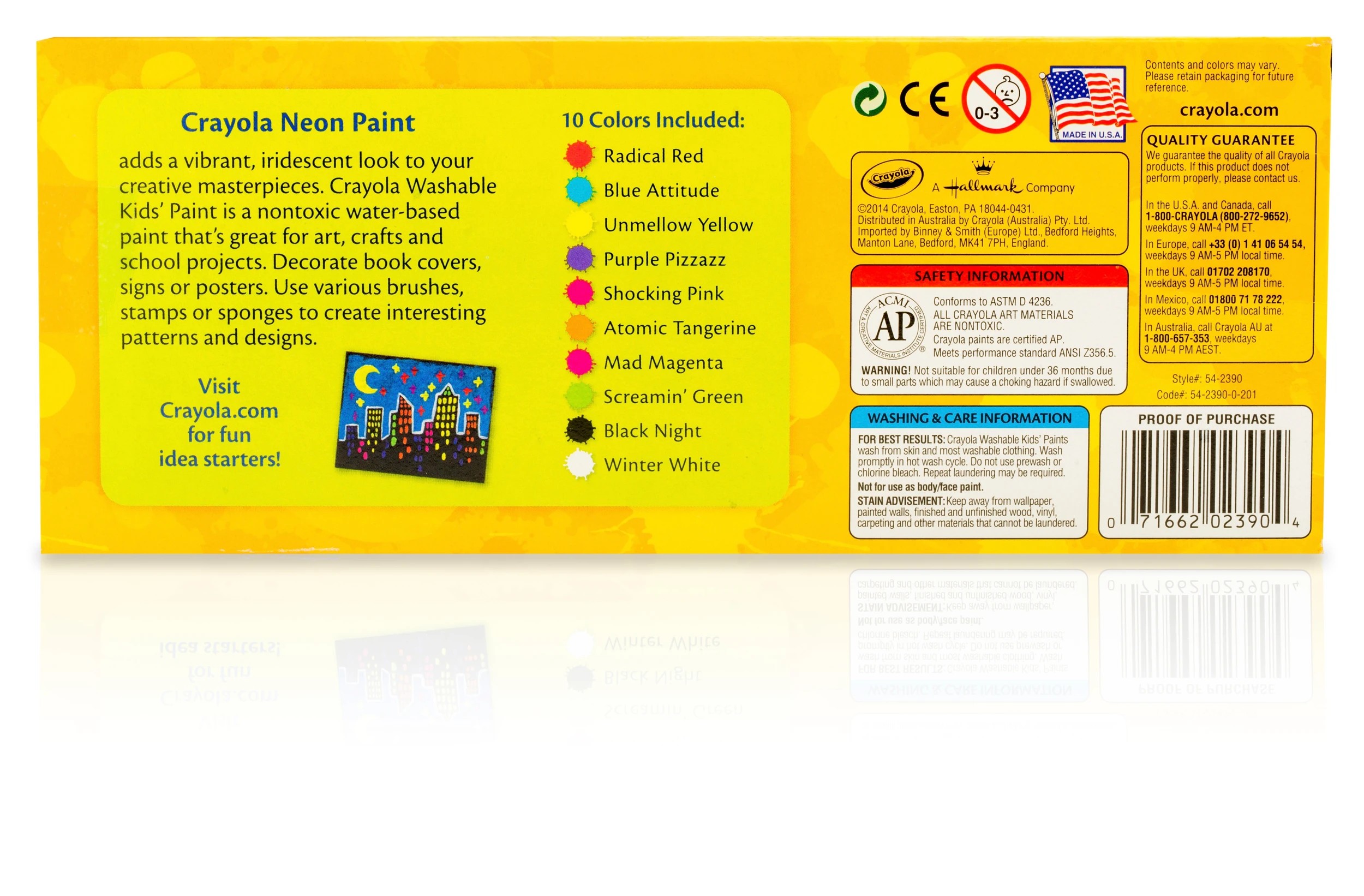 2 Crayola 10 Pack Washable Neon Paint, 2 of 5
