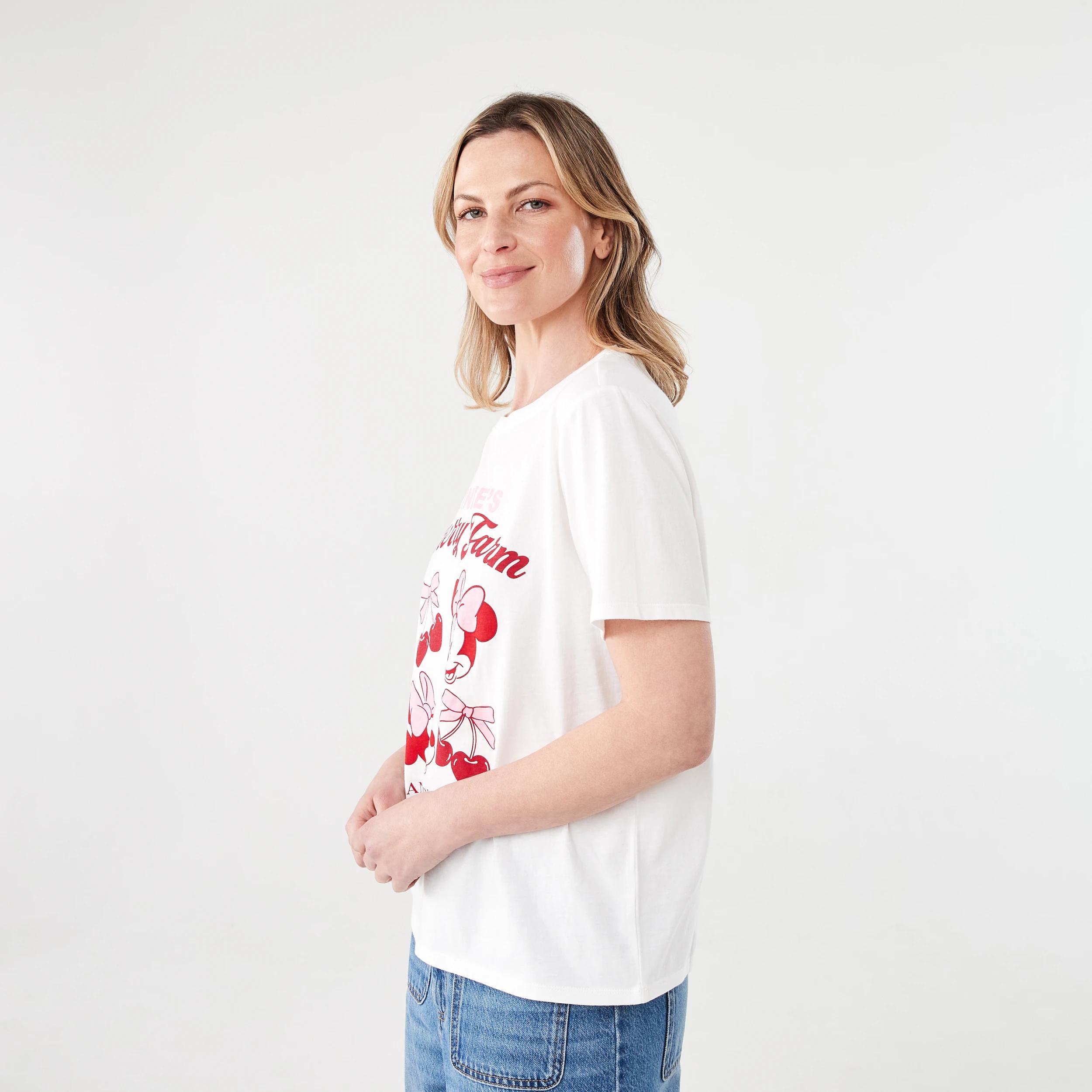 2 Minnie Mouse License Short Sleeve T-shirt MINNIE CHERRY WHITE, 2 of 5
