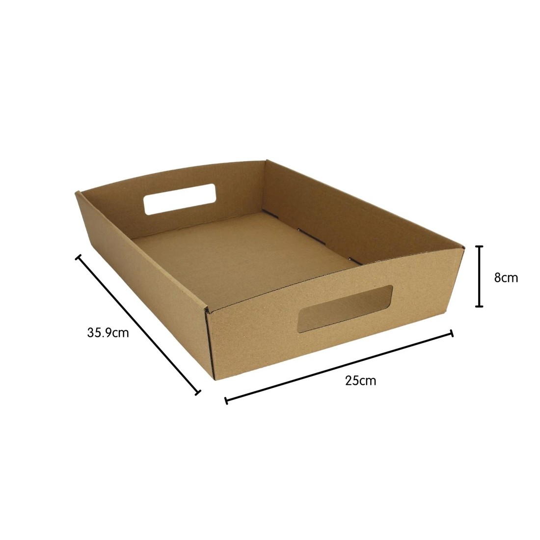 2 Spice Kitchen Cardboard Grazing Tray with Handles 35.9cm x 25cm x 8cm, 2 of 2