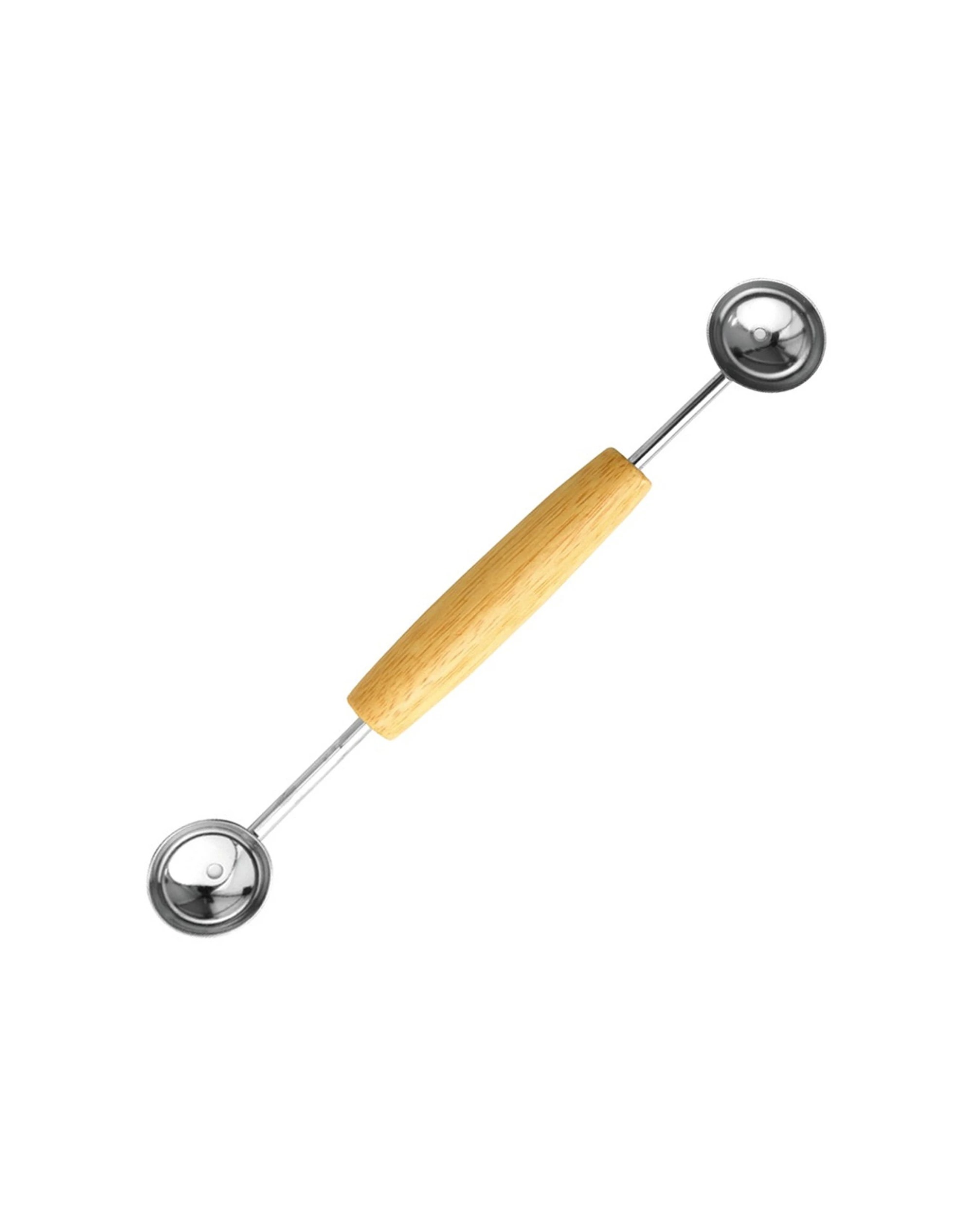 1 Cuisena Wooden Double-Ended Melon Baller 98820 - Plain, 1 of 3