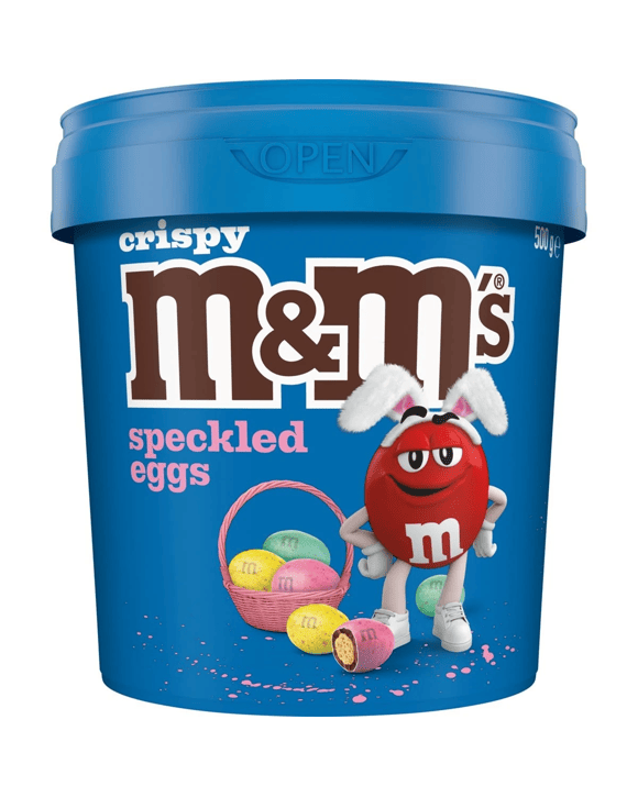 M&M's Crispy Chocolate Speckled Easter Egg Bucket 500g