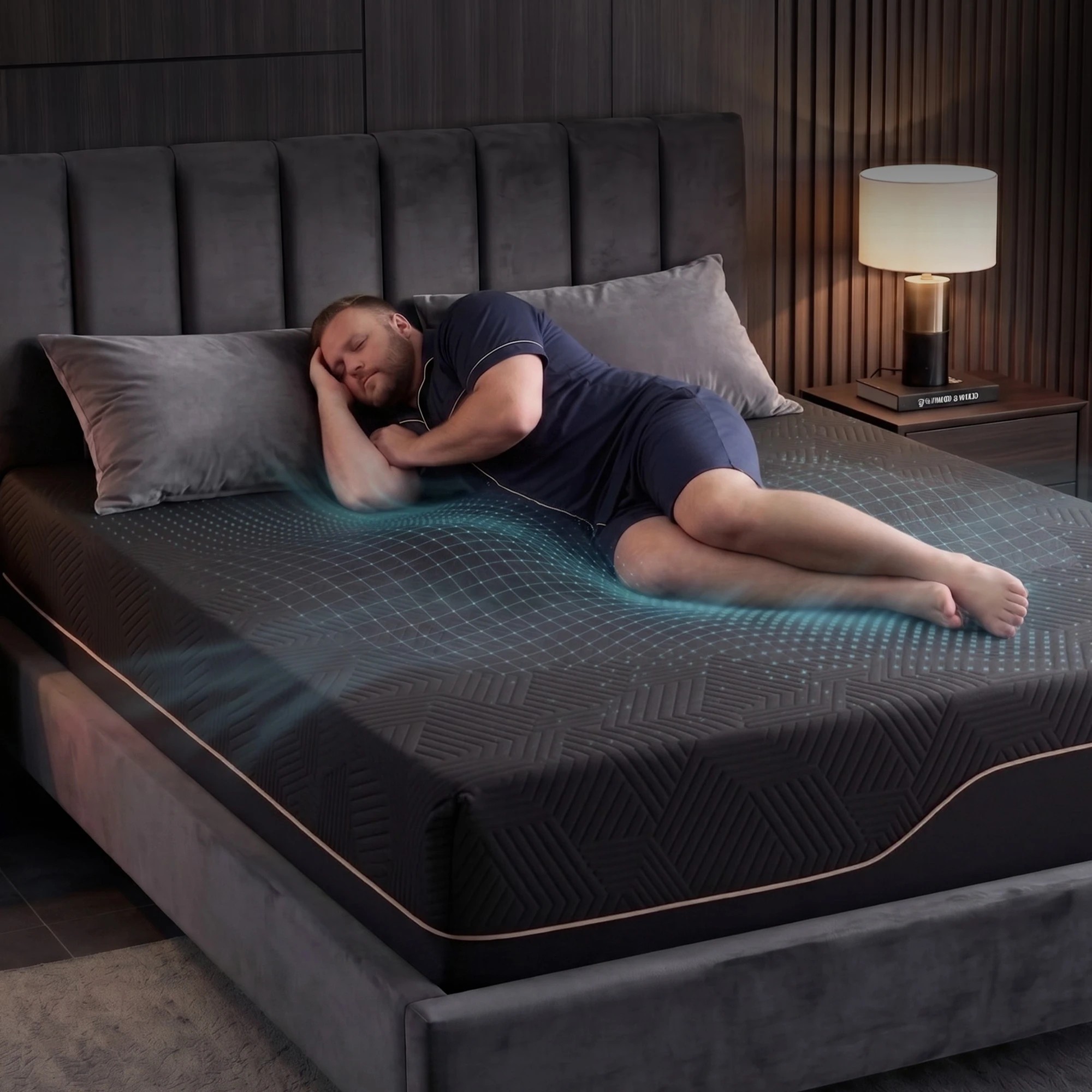 5 Giselle Bedding 30cm Cooling Memory Foam Mattress Medium Firm Pressure Relief - Double Bed - Black, 5 of 9