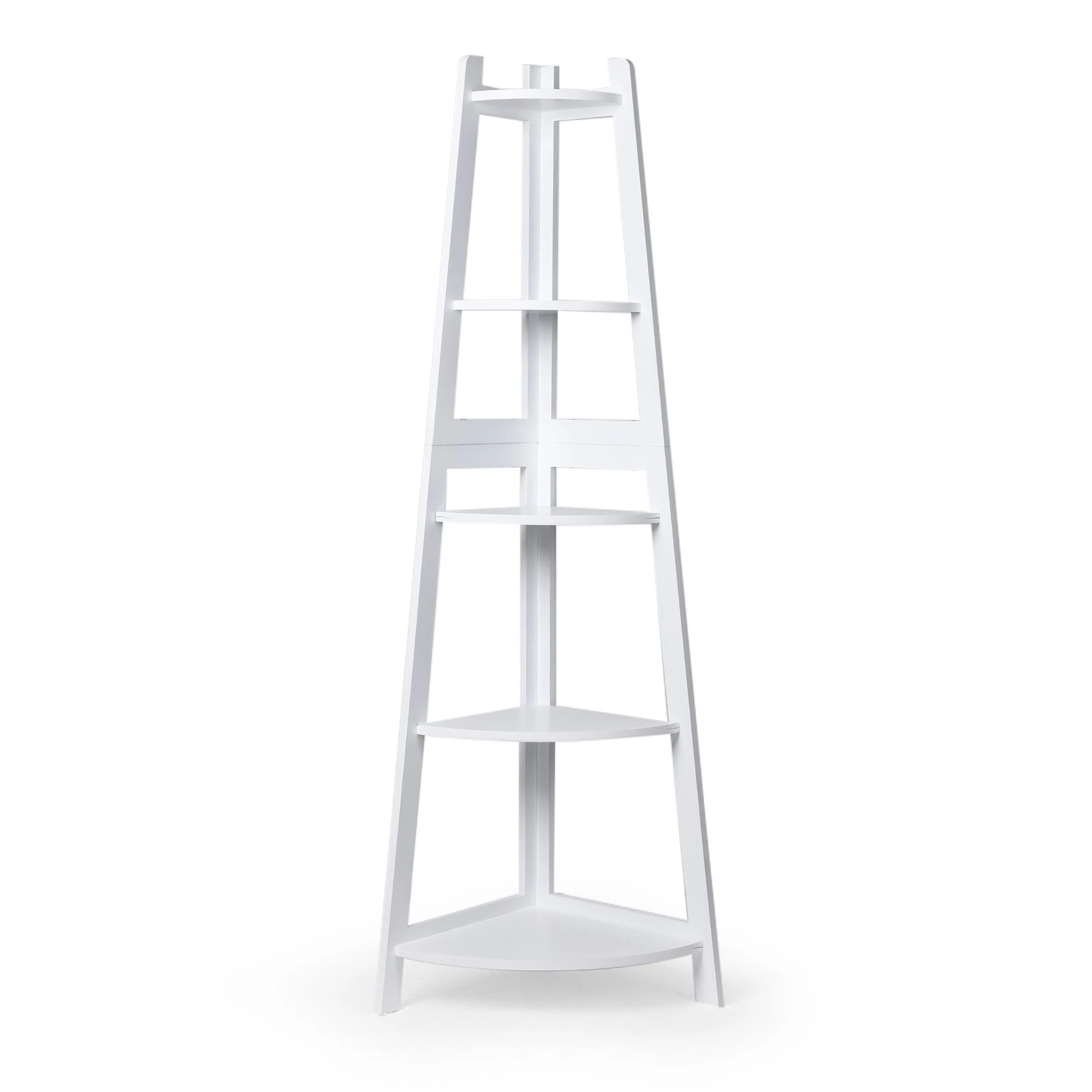 2 Levede 5 Tier Corner Shelf - White, 2 of 6