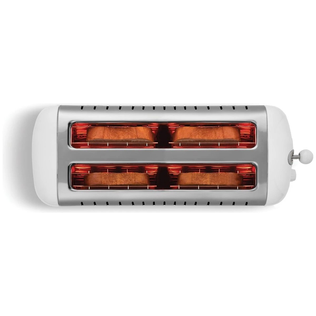 2 Dualit Long Slot Lite Toaster Gloss White, 2 of 4