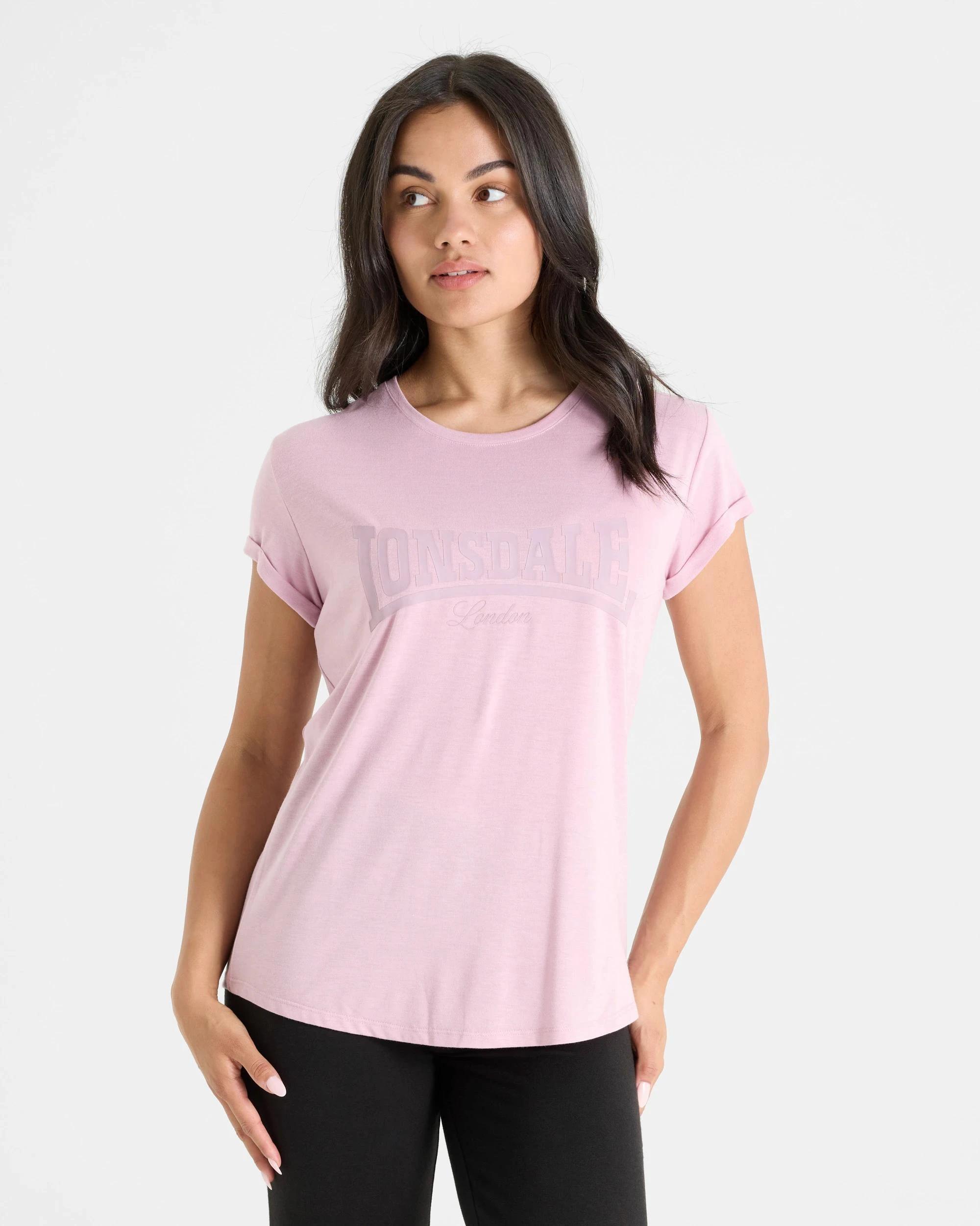 1 Lonsdale London Active Malden Core T-shirt DUSTY PINK, 1 of 5