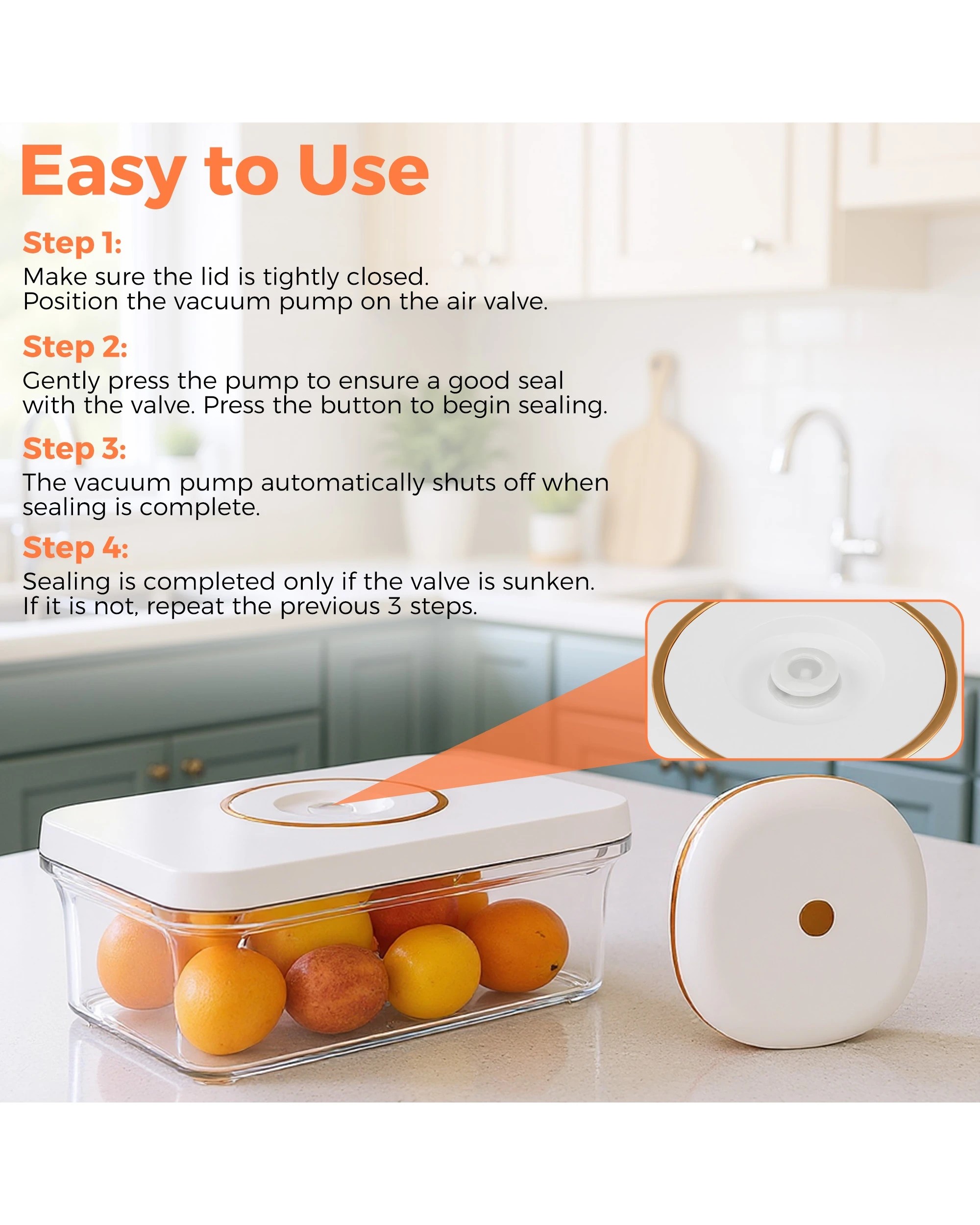 5 Advwin Vacuum Sealer Box Set, Vacuum Food Sealer With 3 Airtight Food Storage Containers, 5 of 8