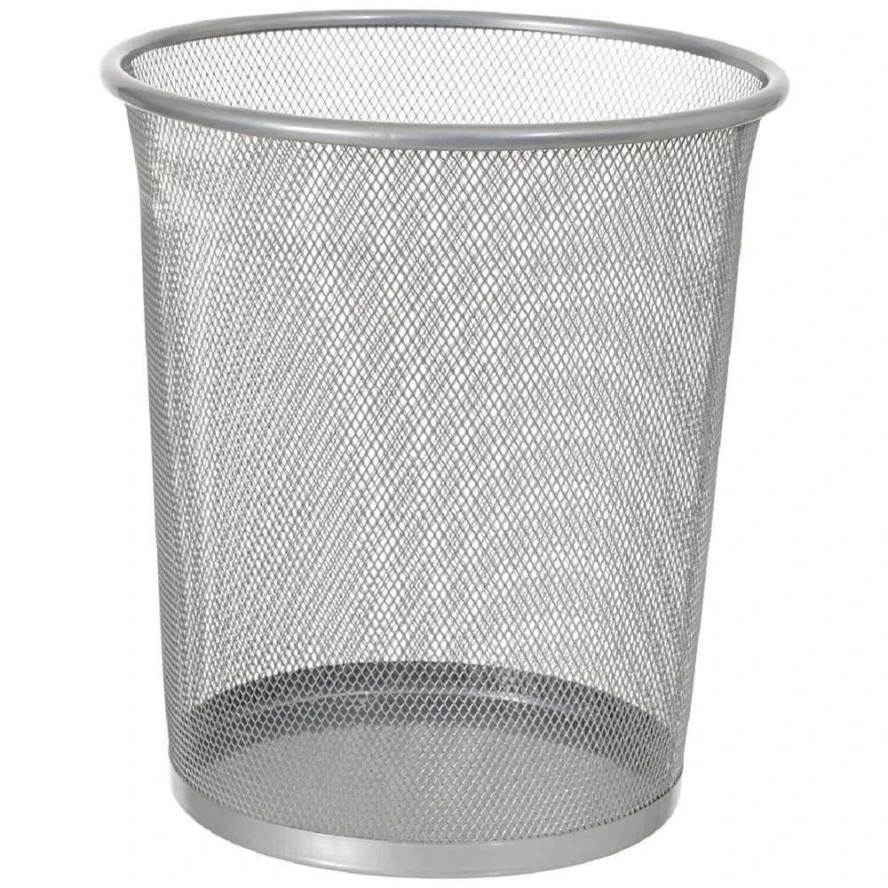 1 J.Burrows 8L Wire Mesh Waste Bin Silver, 1 of 1