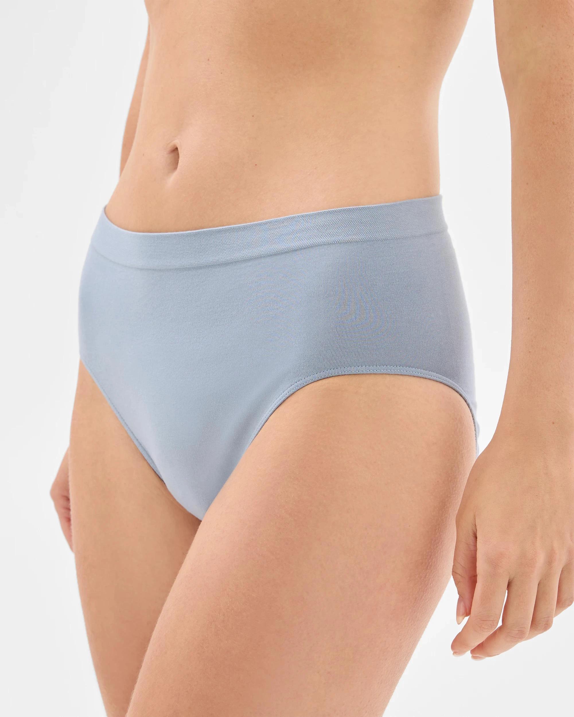 3 Target Australian Cotton Blend 2 Pack Seamfree Midi Briefs BLUE BLIZZARD, 3 of 4