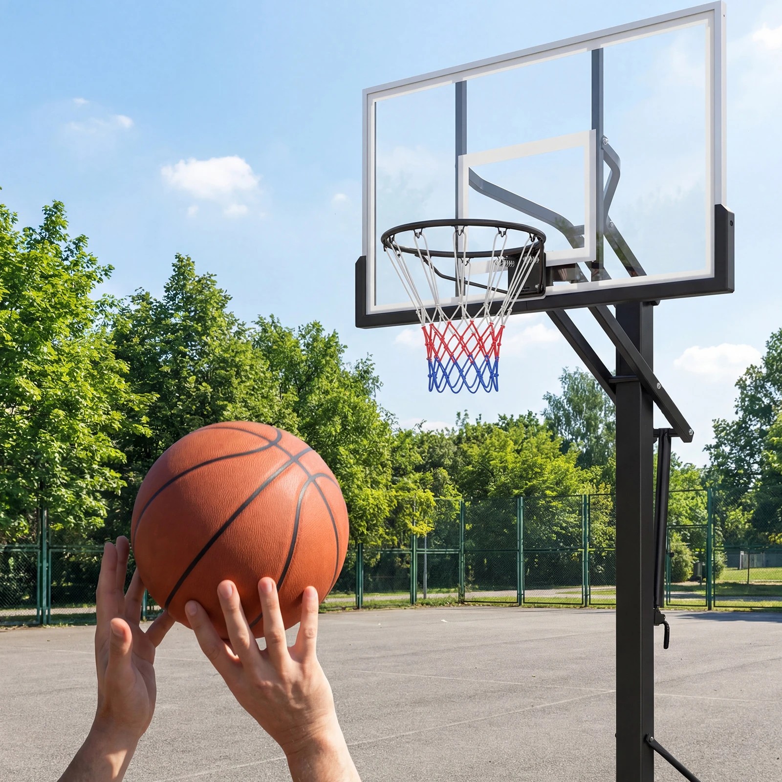 2 Costway 45CM Basketball Rim Replacement Wall Mounted Basketball Hoop Ring w/12 Loops, 2 of 3