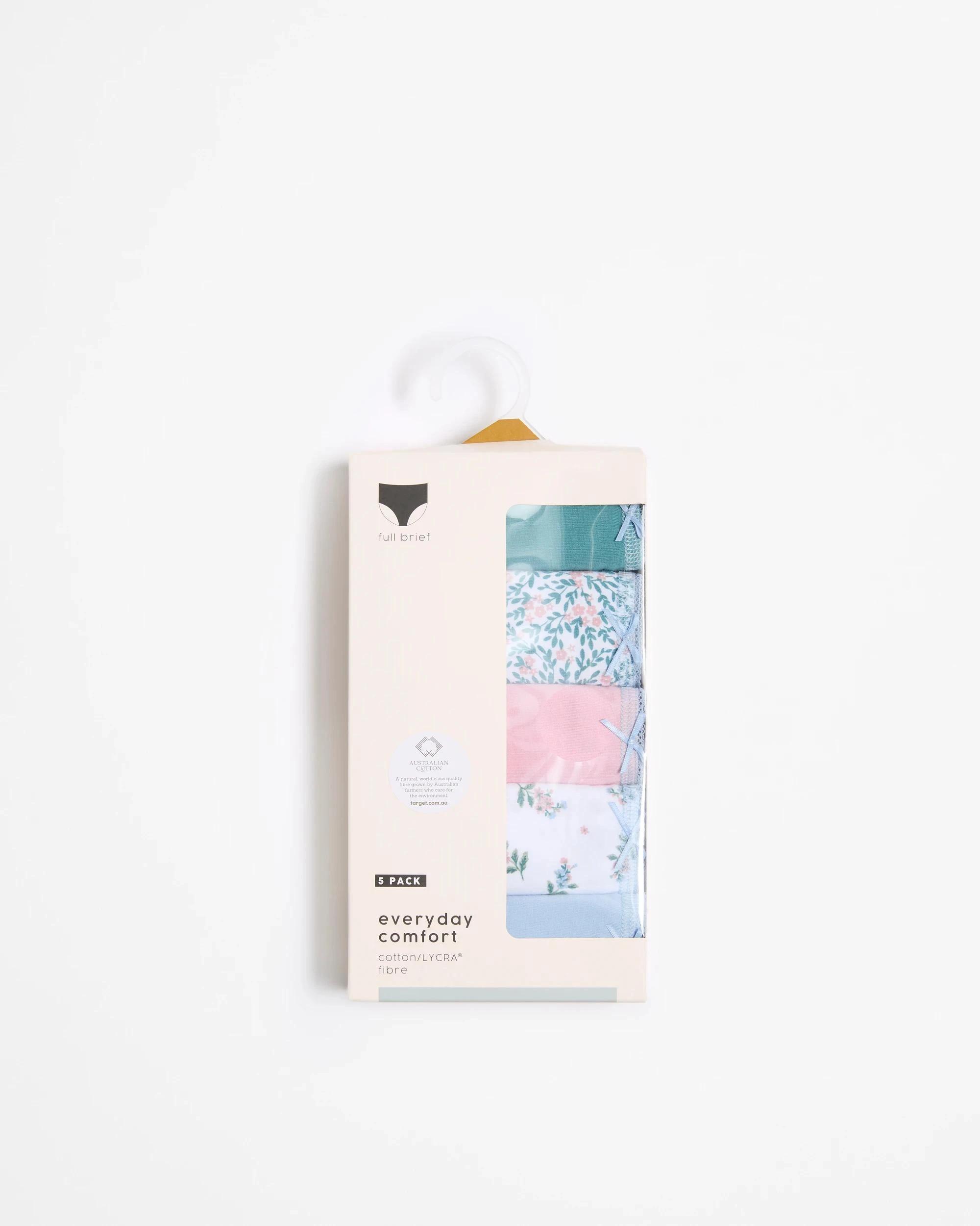 5 Target Woman Australian Cotton Womens Full Briefs 5 Pack MULTI DITSY, 5 of 5