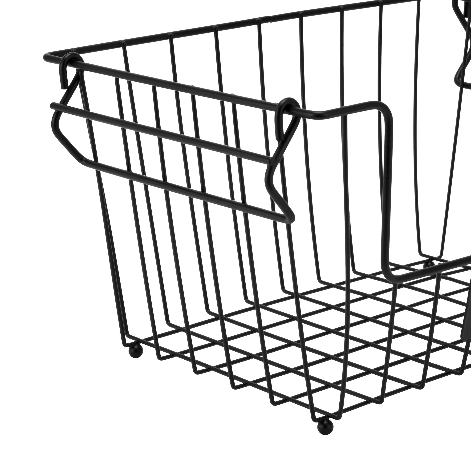 6 Stackable Blackboard Basket - Small, Black, 6 of 7