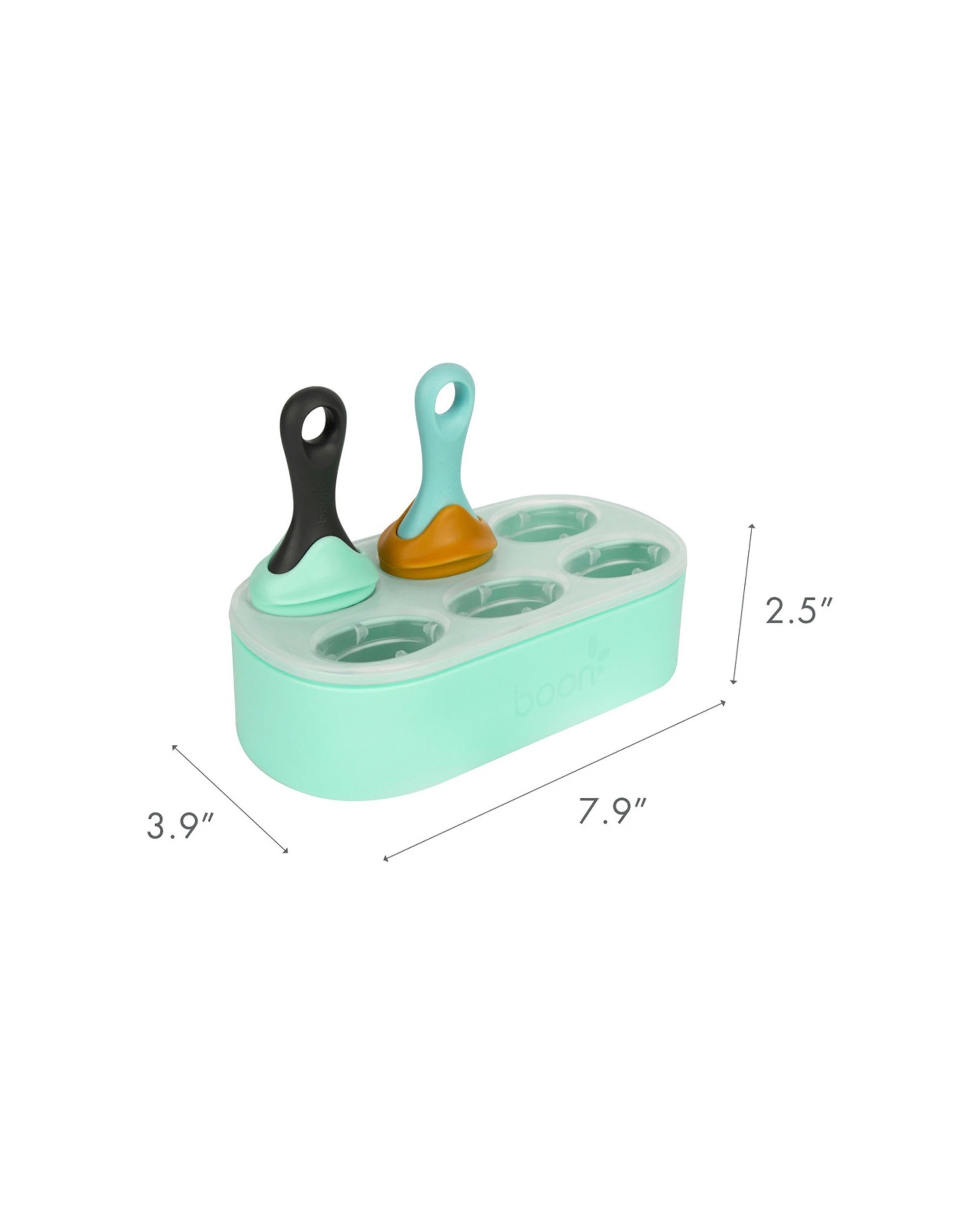 3 Boon 2pc Pulp Silicone Freezer Tray With 2 Feeders - Blue, 3 of 5