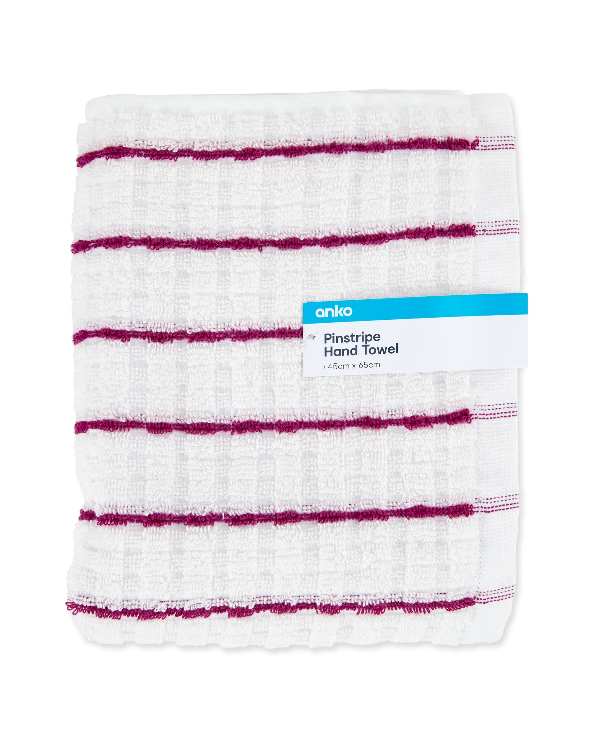 5 Pinstripe Cotton Hand Towel - Pink, 5 of 5