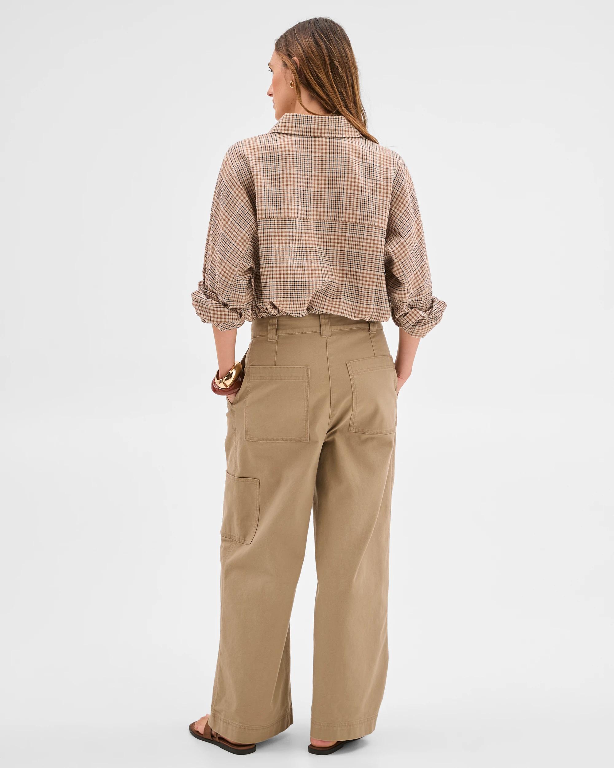 7 Target Woman Australian Cotton Full Length Carpenter Pants LEAD GREY, 7 of 8