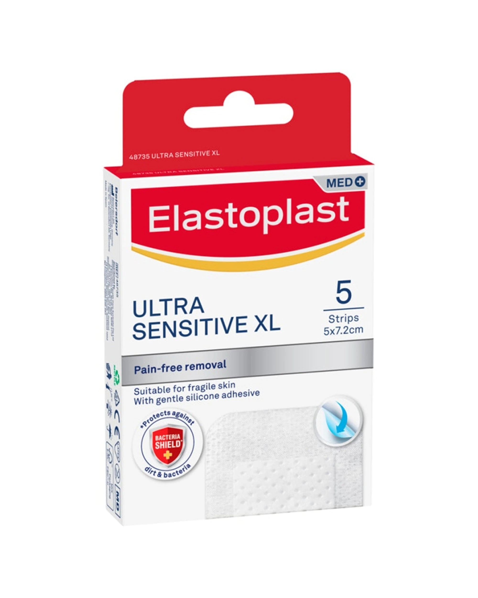 1 Elastoplast Ultra-Sensitive Wound Plaster XL 5 Pack - Clear, 1 of 3