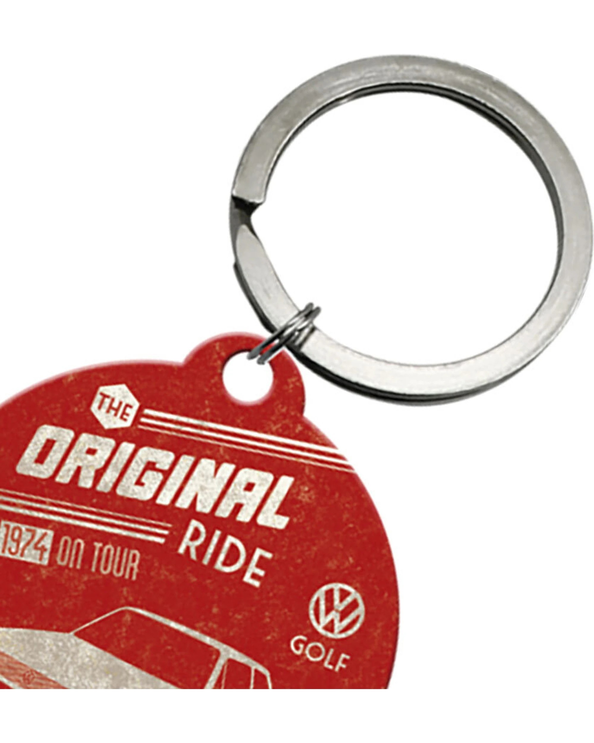 Nostalgic-Art Metal Round Keyring VW Golf Original Ride Stainless ...