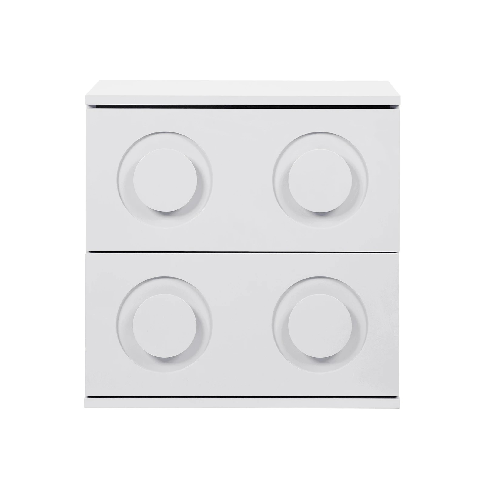 7 Oikiture 2x Bedside Table 2 Drawers Nightstand Side Storage Cabinet - White, 7 of 9