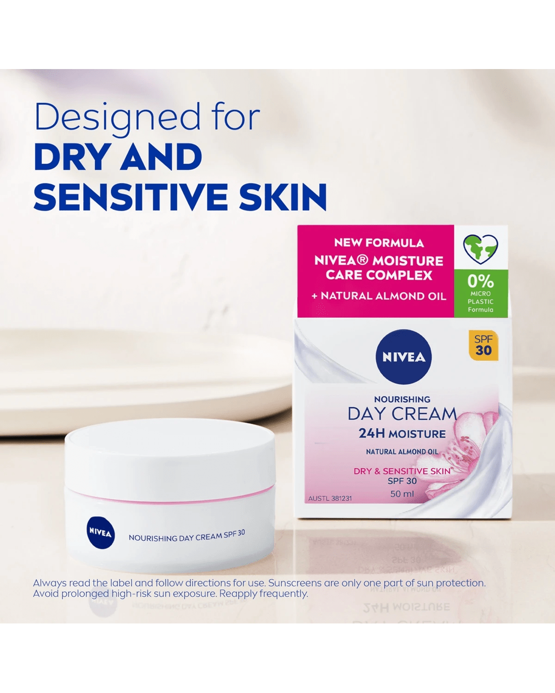 9 Nivea Nourishing Day Cream SPF 30 50ml - Natural Almond Oil, 9 of 9