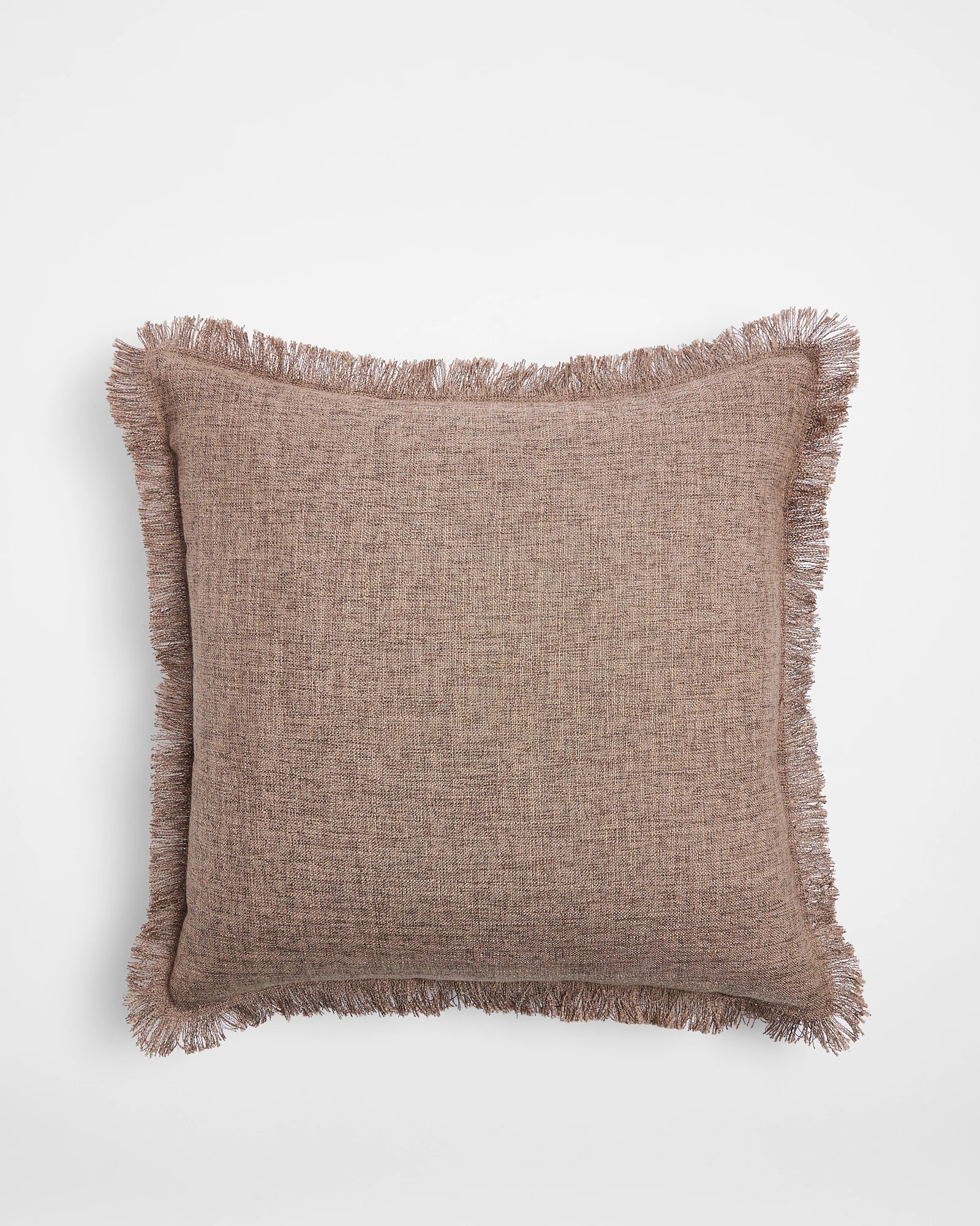 1 Target Ellerie Fringe Cushion - Brown, 1 of 2