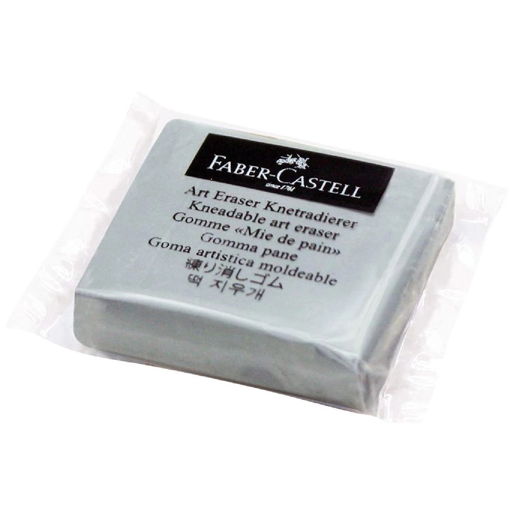2 Faber-Castell Kneadable Erasers Grey 2 Pack, 2 of 2