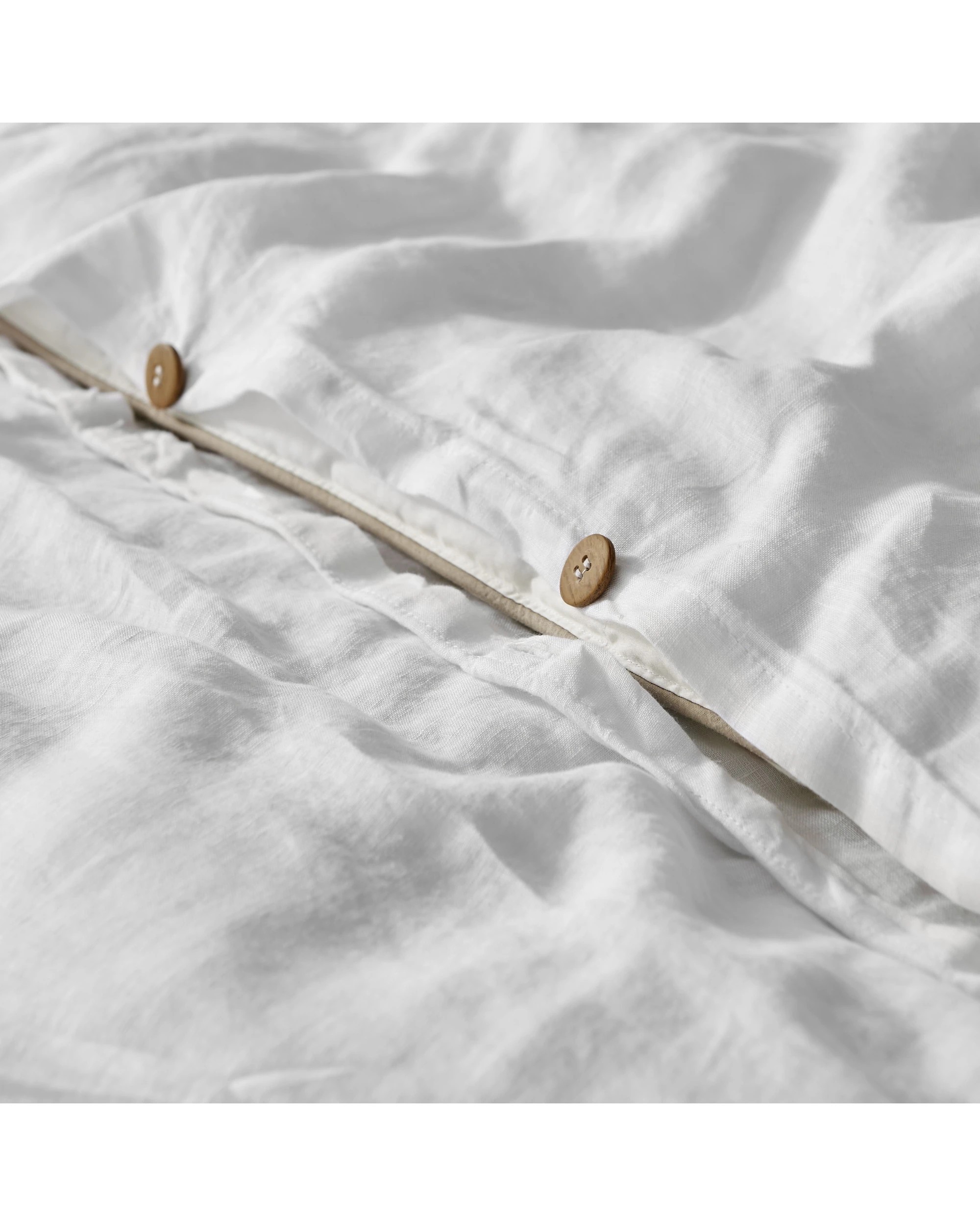 5 Natural Home 100% European Flax Linen Quilt Cover Set - King Bed - White, 5 of 7