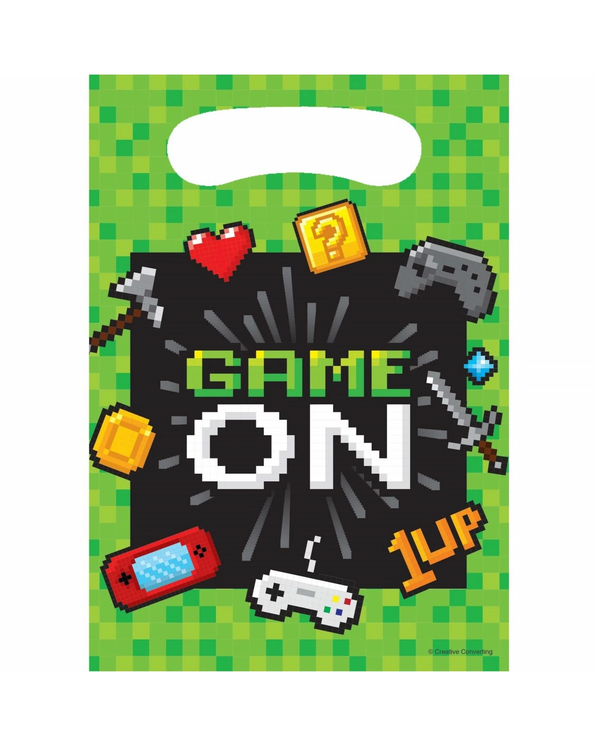 1 Creative Converting Gaming Party Lolly/Treat Bags Pack of 8, 1 of 1
