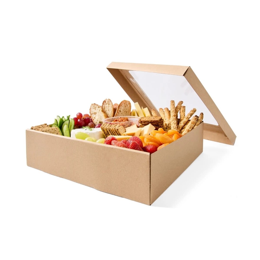 1 2 Pack Large Square Grazing Boxes with Lids, 1 of 8