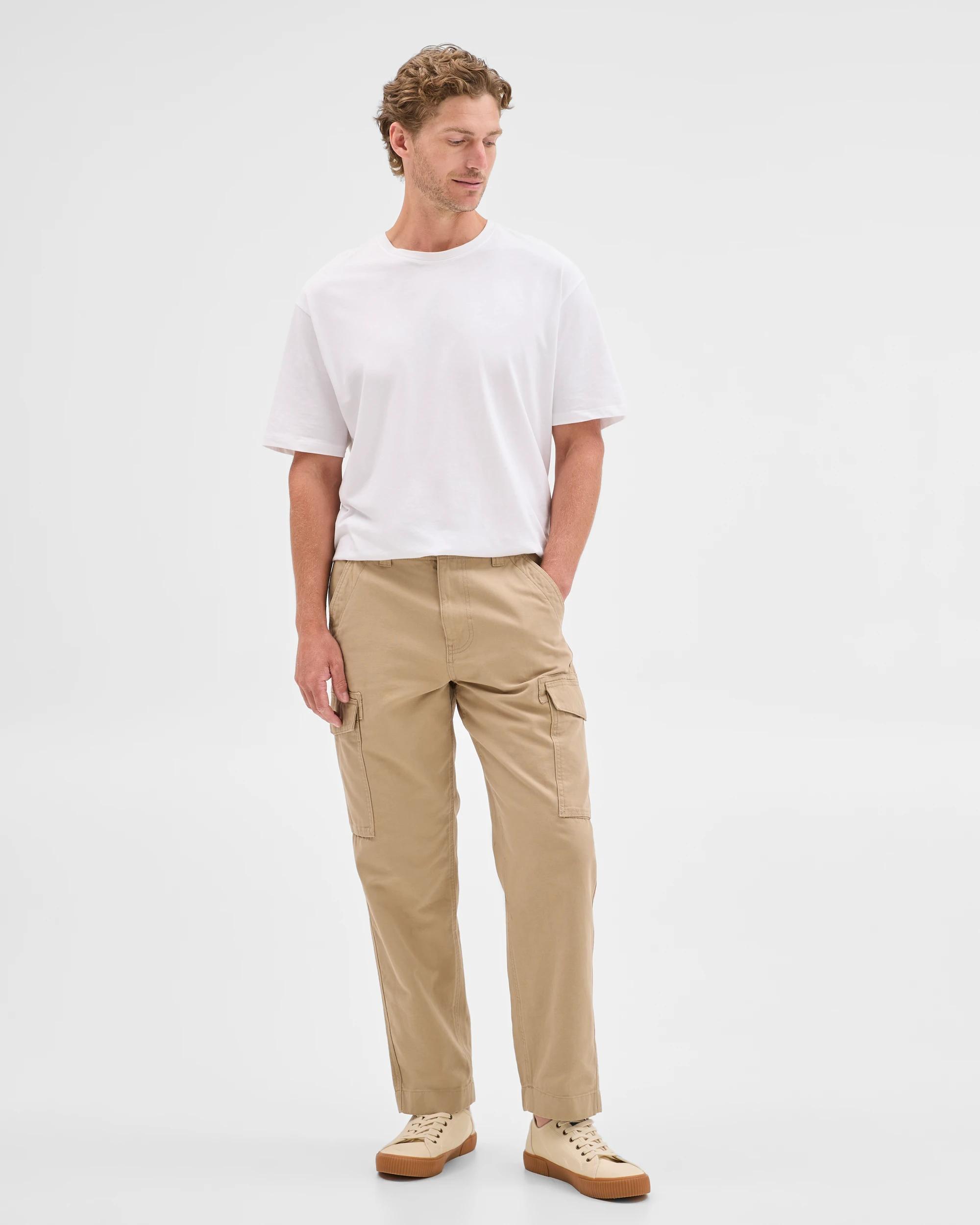 3 Target Man Australian Cotton Regular Fit Cargo Pants TAN, 3 of 8
