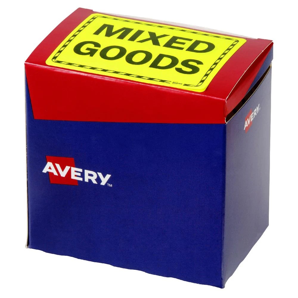 3 Avery Mixed Goods Labels 75 x 99.6mm Yellow 750 Pack, 3 of 3