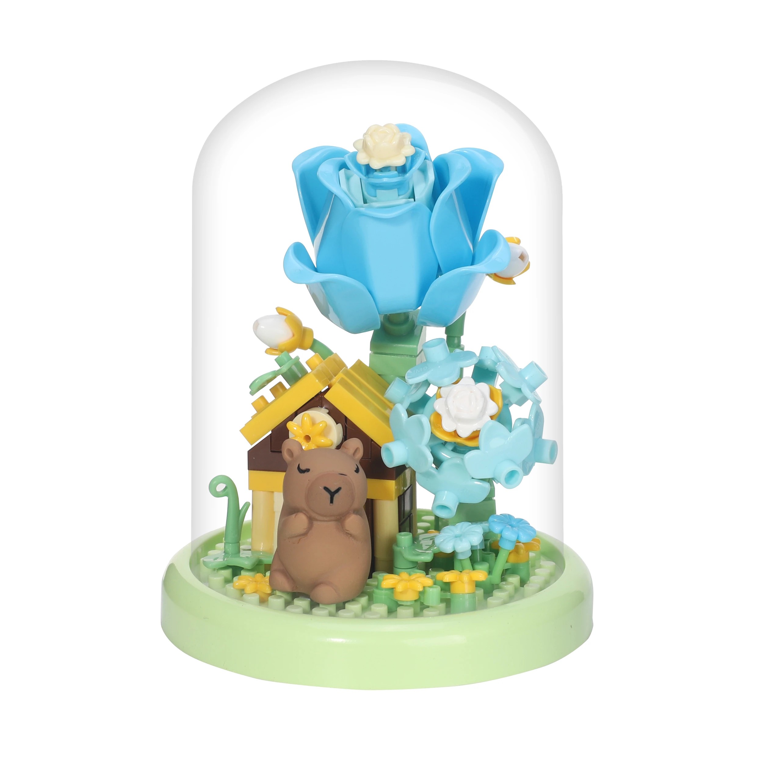 3 Mini Blocks Flower Series: Capybara in Dome - Assorted, 3 of 9