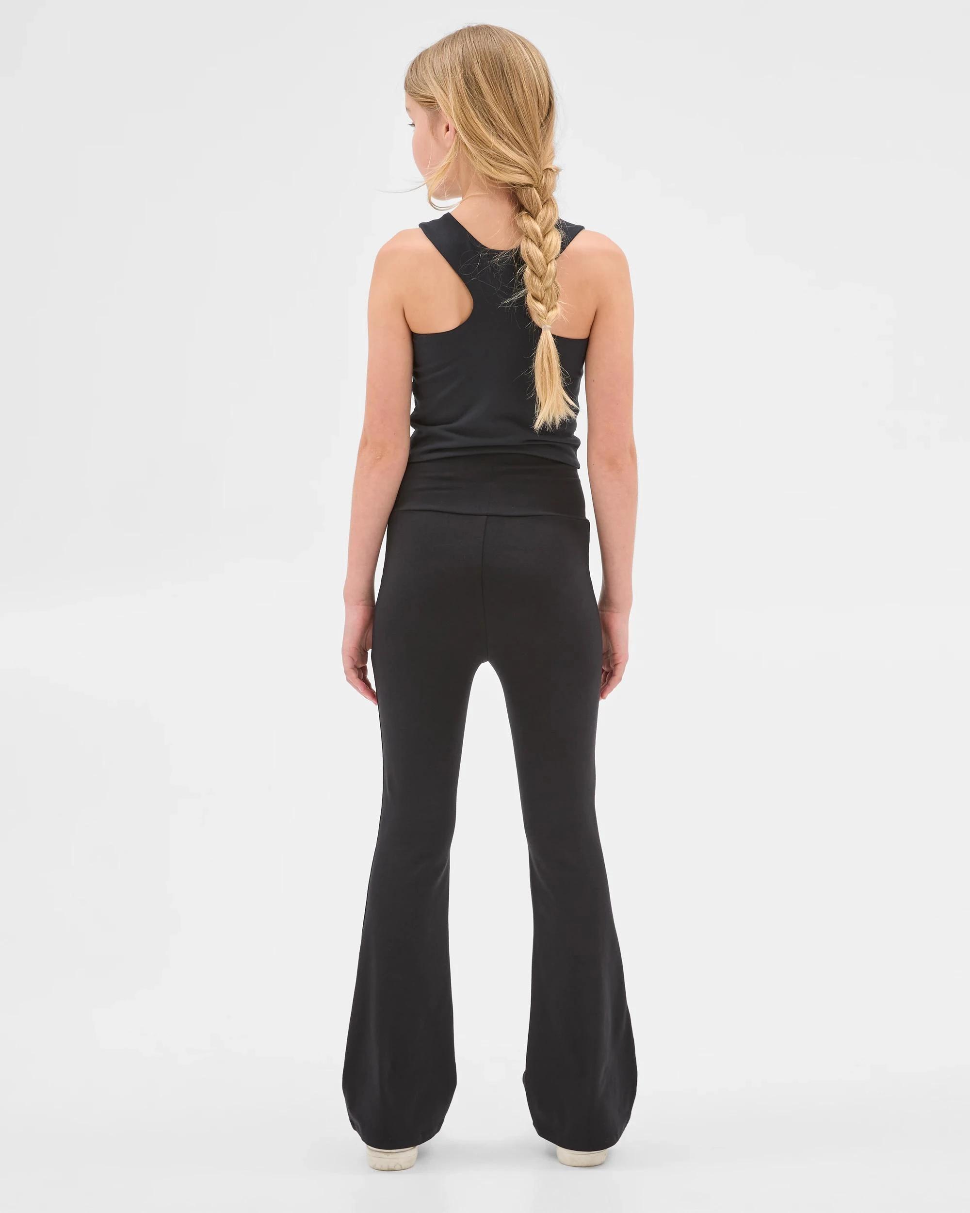 2 Target Folded Waist Flare Pants BLACK, 2 of 5