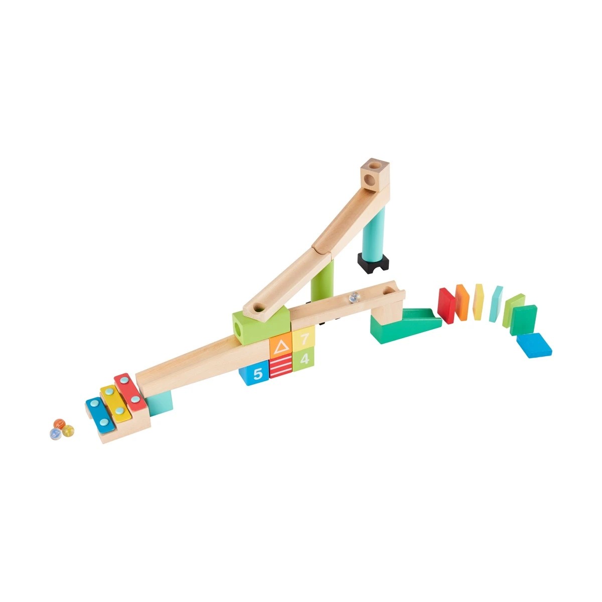 7 79 Piece Wooden Marble Run Set, 7 of 11