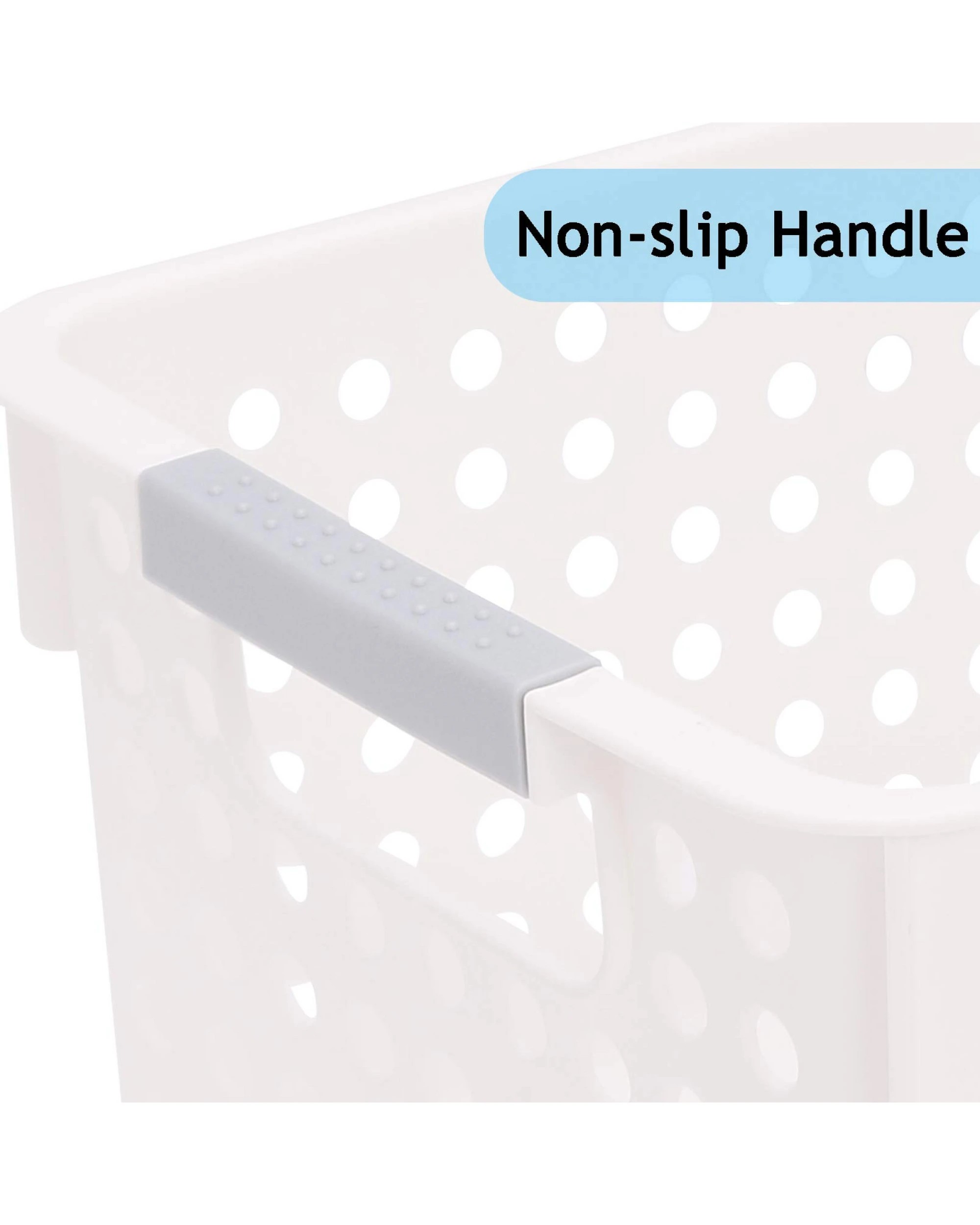 4 BR Home Plastic Storage Baskets with Grip Handles - 16 Pack, 4 of 7