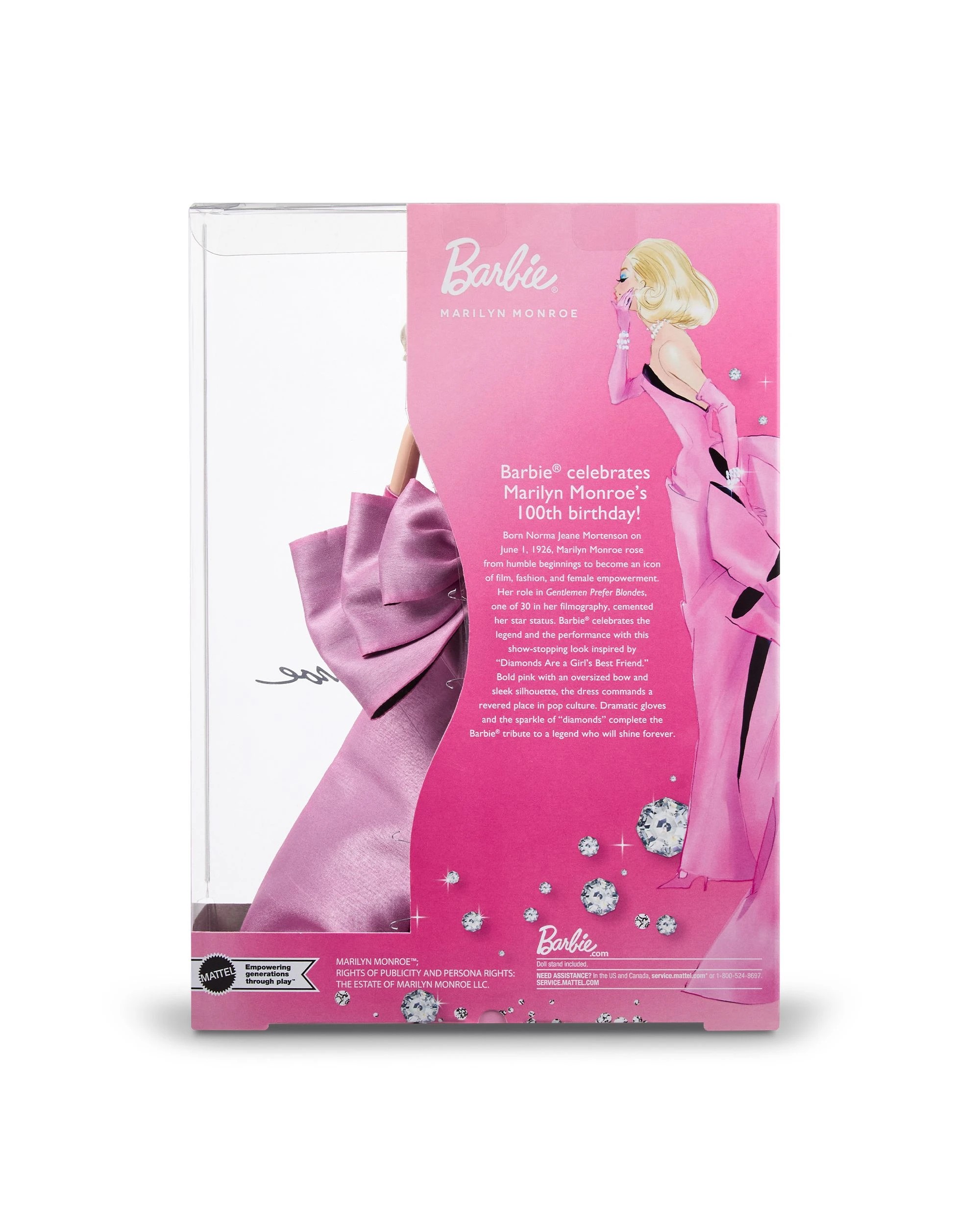 4 Marilyn Monroe Barbie Signature Collectible Doll - Pink, 4 of 8