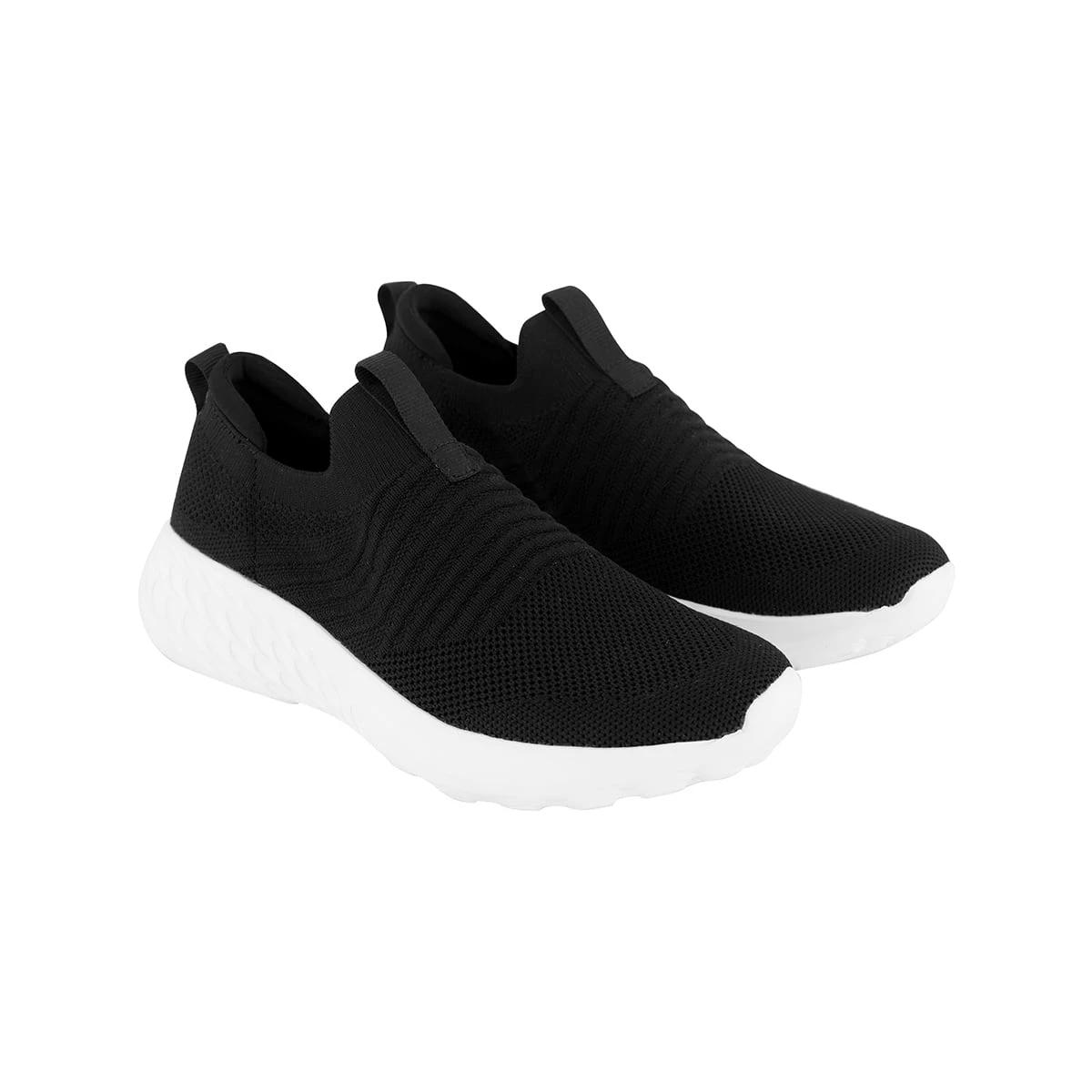 4 Active Womens Slip-on Sneakers BLACK, 4 of 5