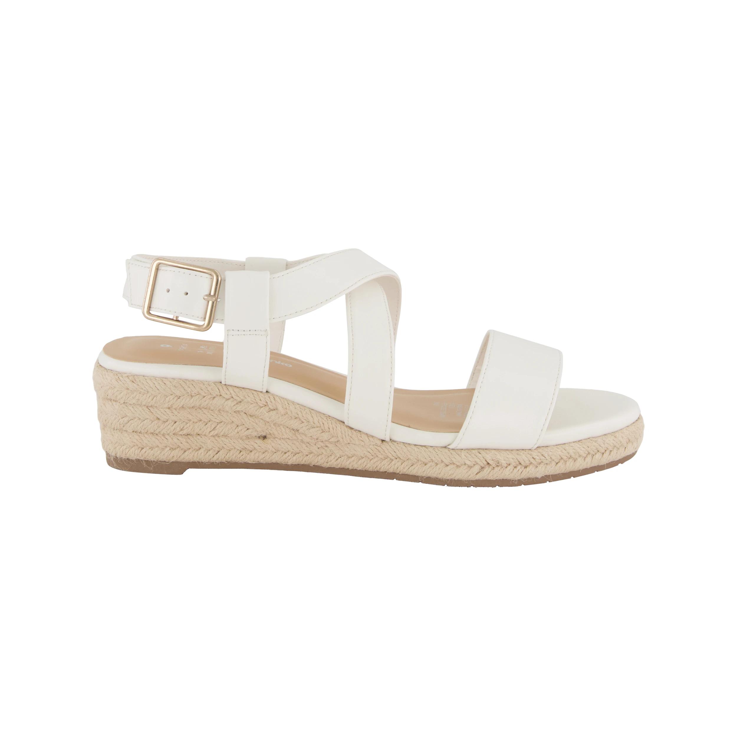 1 Low Espadrille Wedge Heels WHITE, 1 of 5