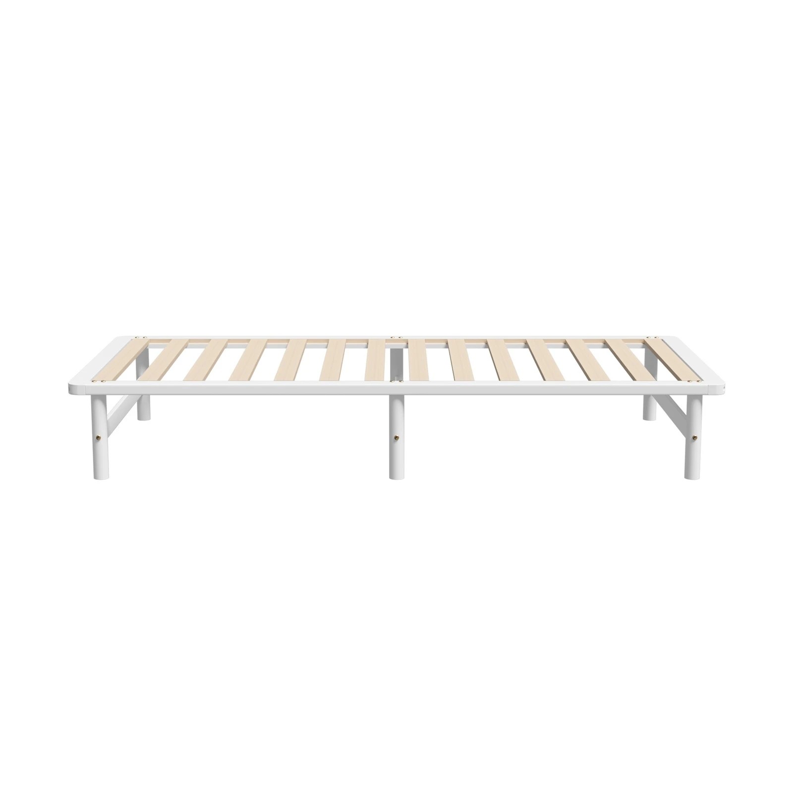 7 Oikiture Wooden Bed Frame Base Platform Pine Timber King Single Size Beds
 - White, 7 of 10