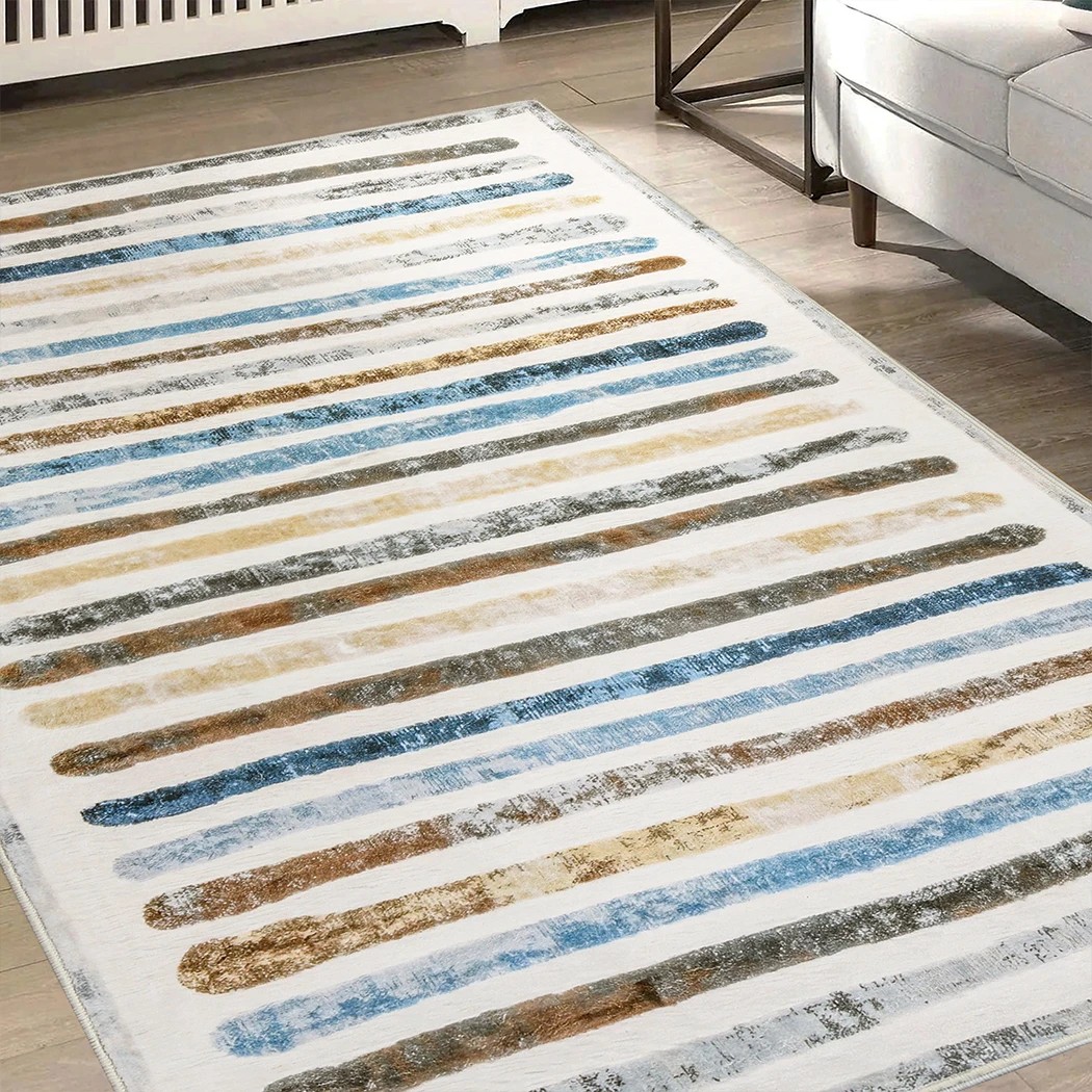 8 Marlow Machine Washable Floor Rug Strip Pattern, 8 of 8