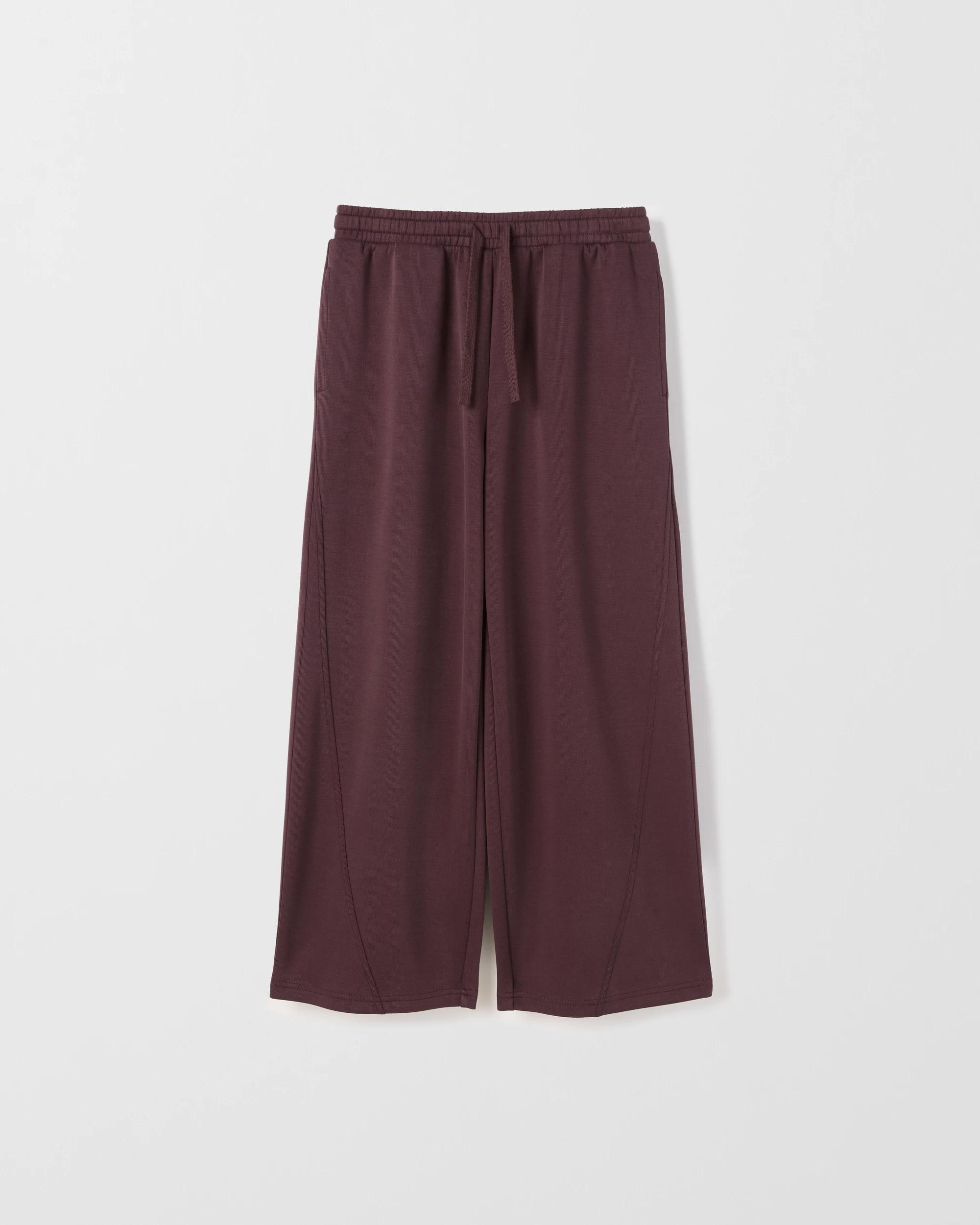 4 Target Kids Sandwash Scuba Wide Leg Trackpants BURGUNDY, 4 of 5
