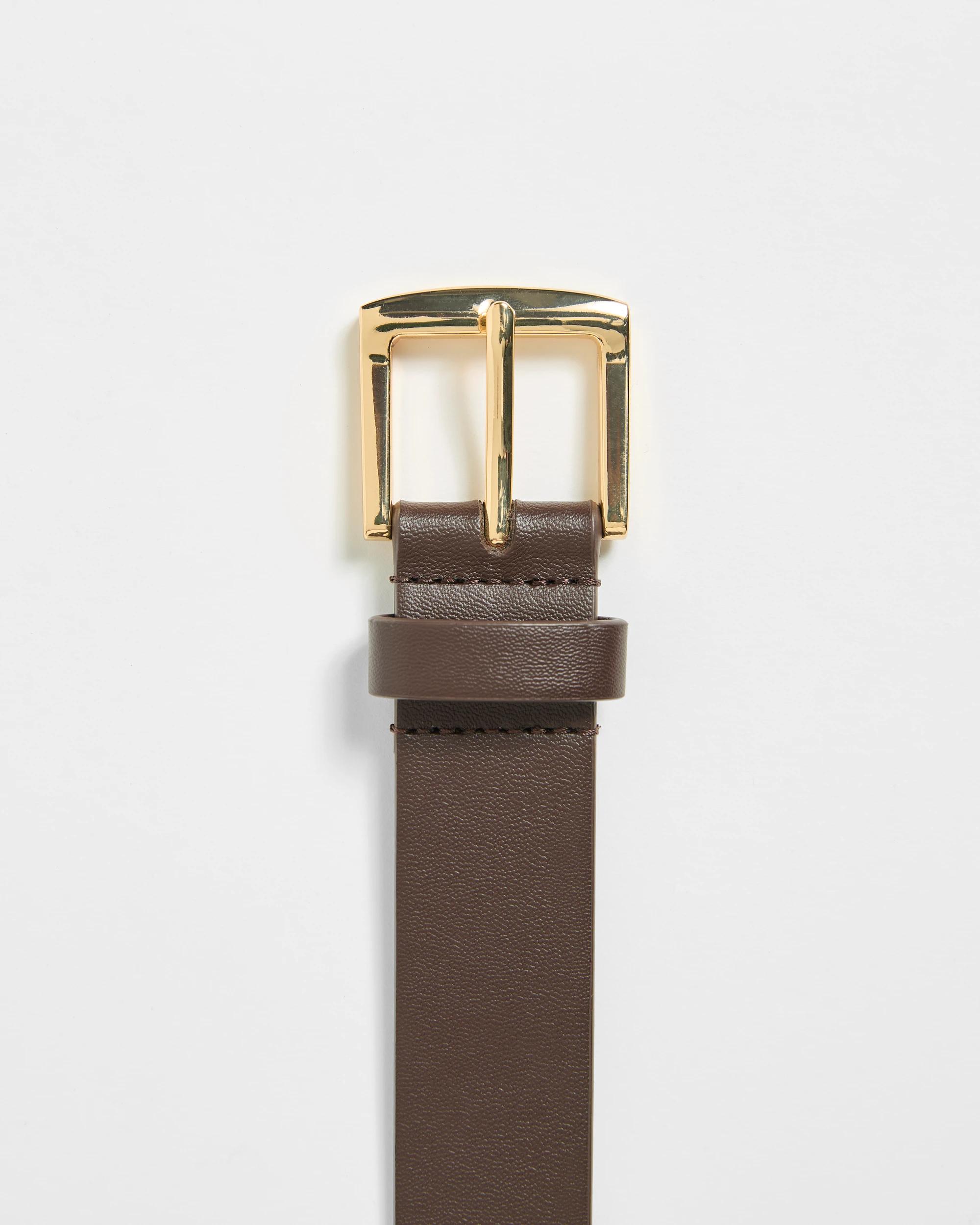 1 Target Woman Classic Jean Belt CHOCOLATE, 1 of 3