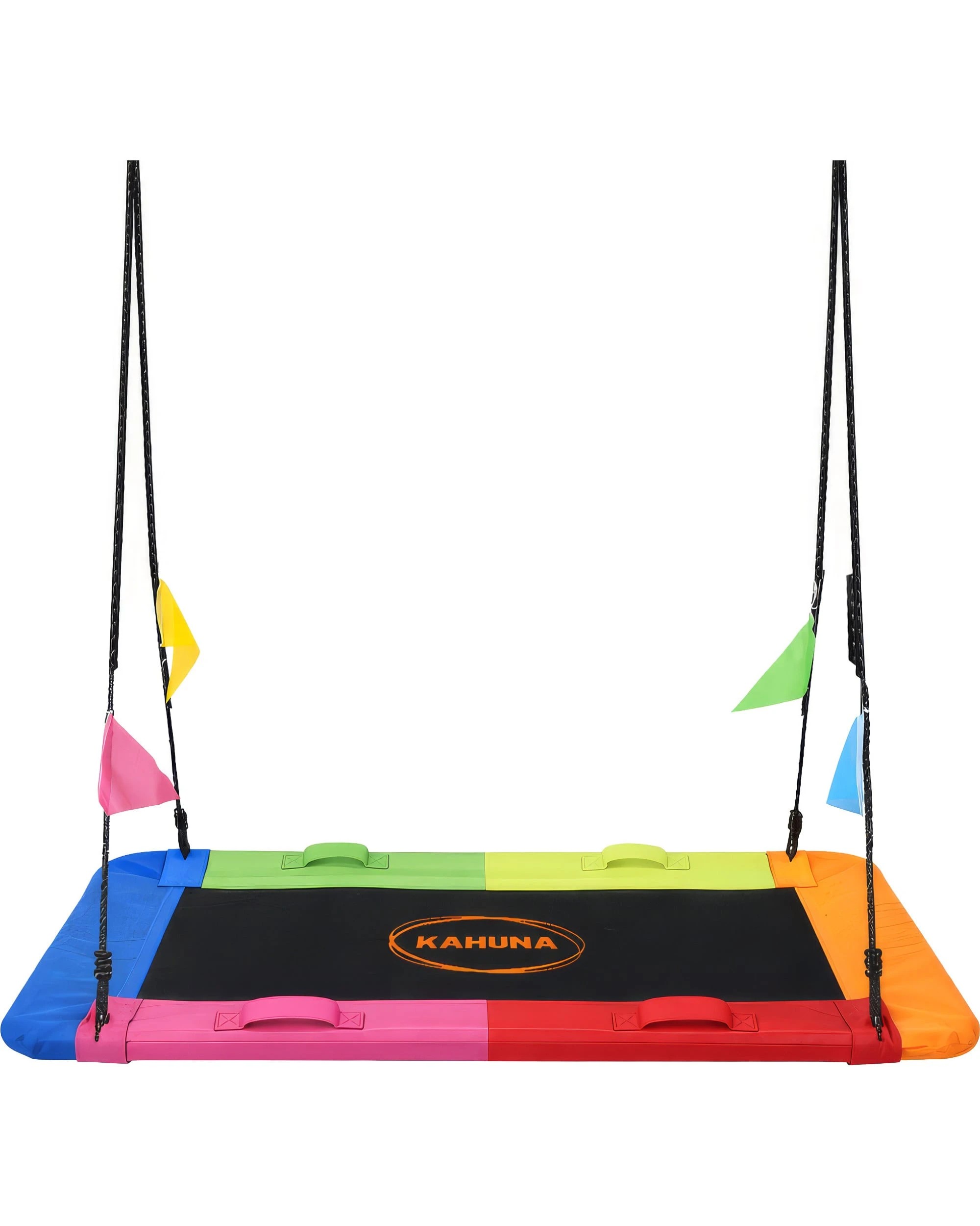 1 Kahuna 60 Inch Rectangular Tree Swing with Foam Padded Tubes and Accessory Kit - Multi, 1 of 7