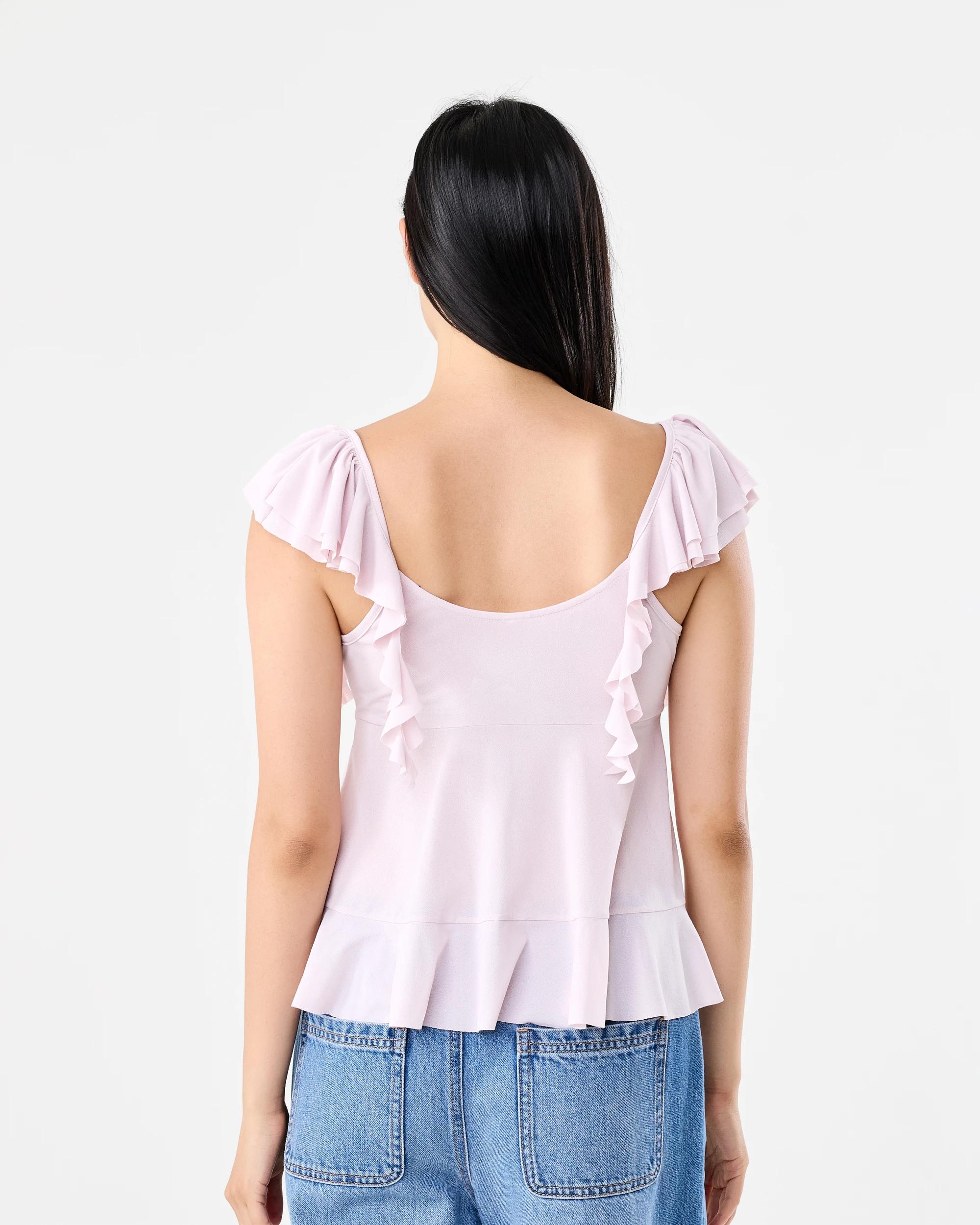 3 Sleeveless Ruffle Top Soft Prpl, 3 of 7