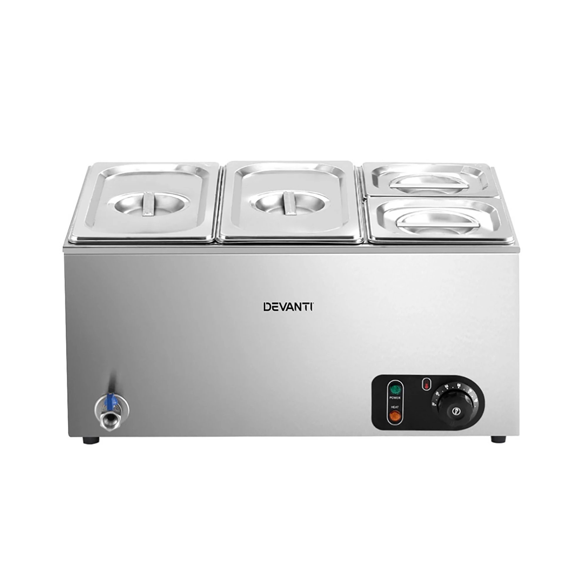 7 Devanti Commercial Food Warmer Bain Marie 4 Electric Buffet - Silver, 7 of 7