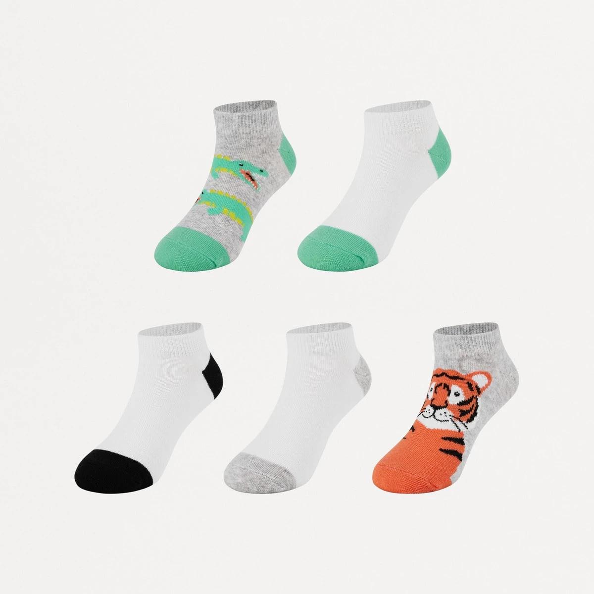 1 5 Pack Low Cut Socks Animals, 1 of 3