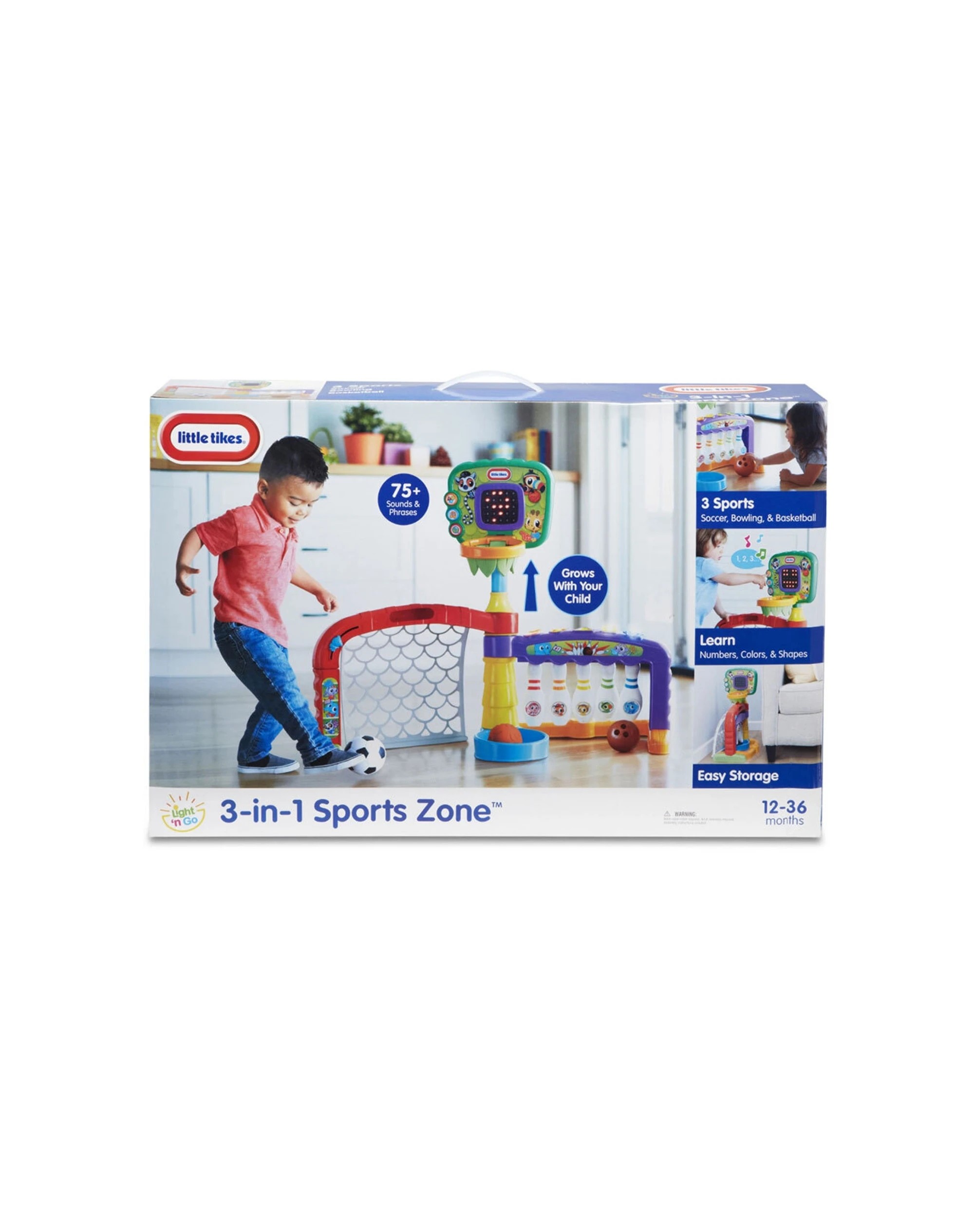 1 Little Tikes 3-in-1 Sports Zone Basketball Bowling Soccer Toddler Toy - Ages 1-3 - Multi, 1 of 9