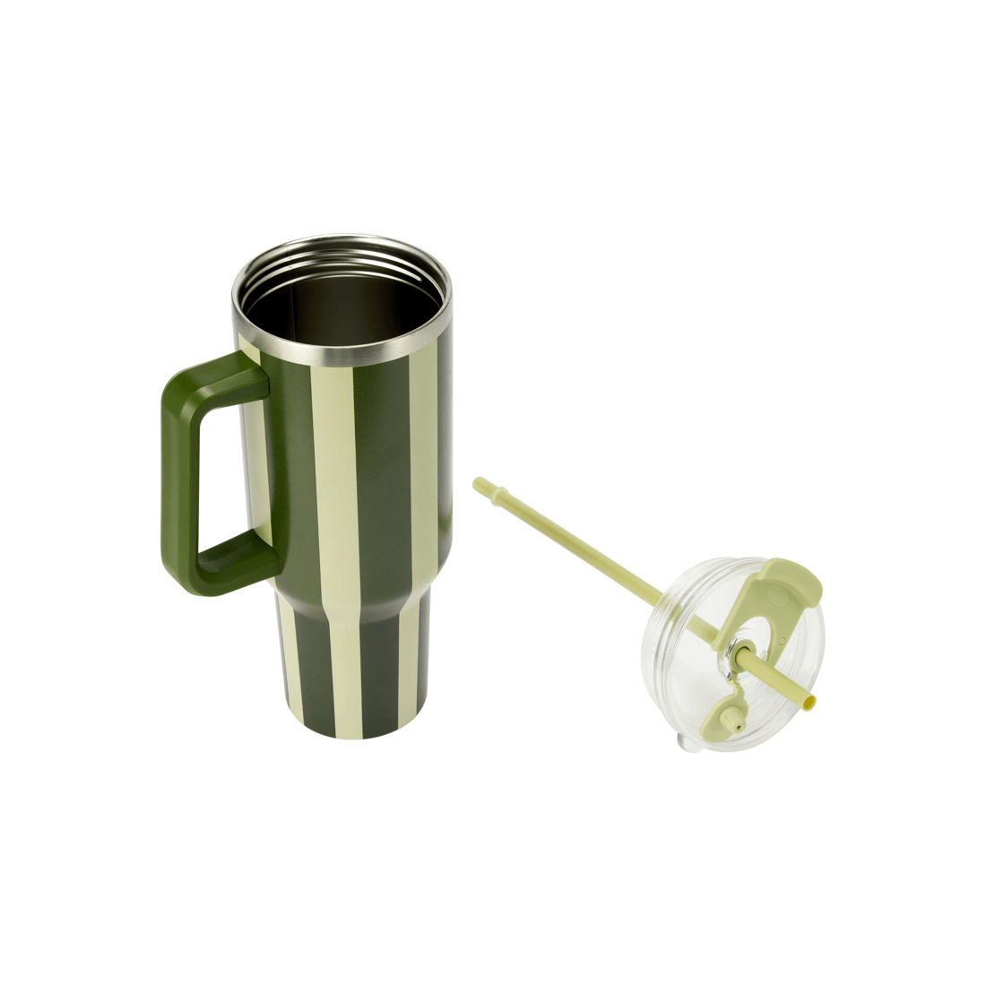 4 1.18L Green Stripe Jumbo Tumbler with Handle, 4 of 6