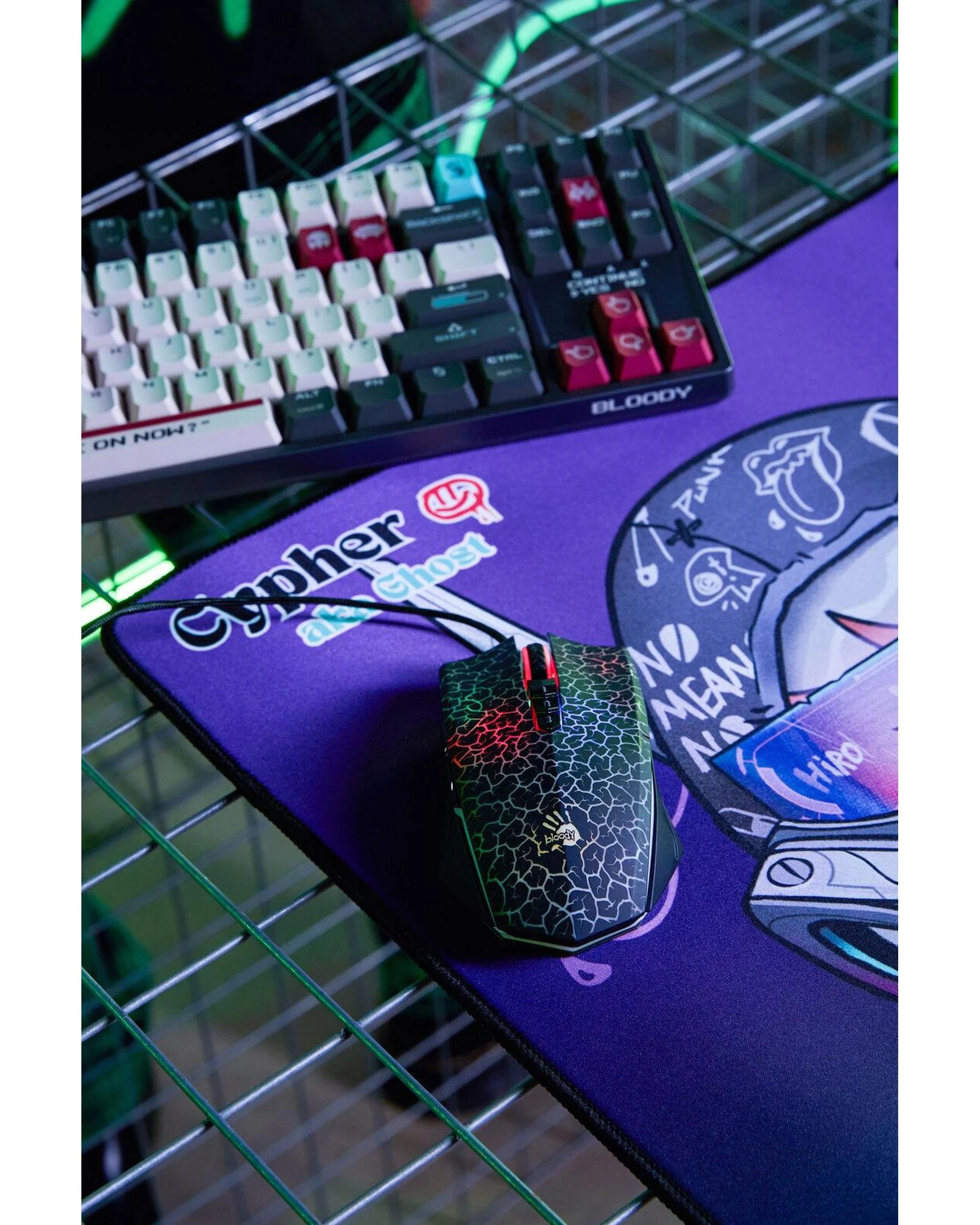 5 Bloody L65 MaxAC Honeycomb Lightweight Honeycomb RGB 12000 CPI Gaming Mouse, 5 of 5