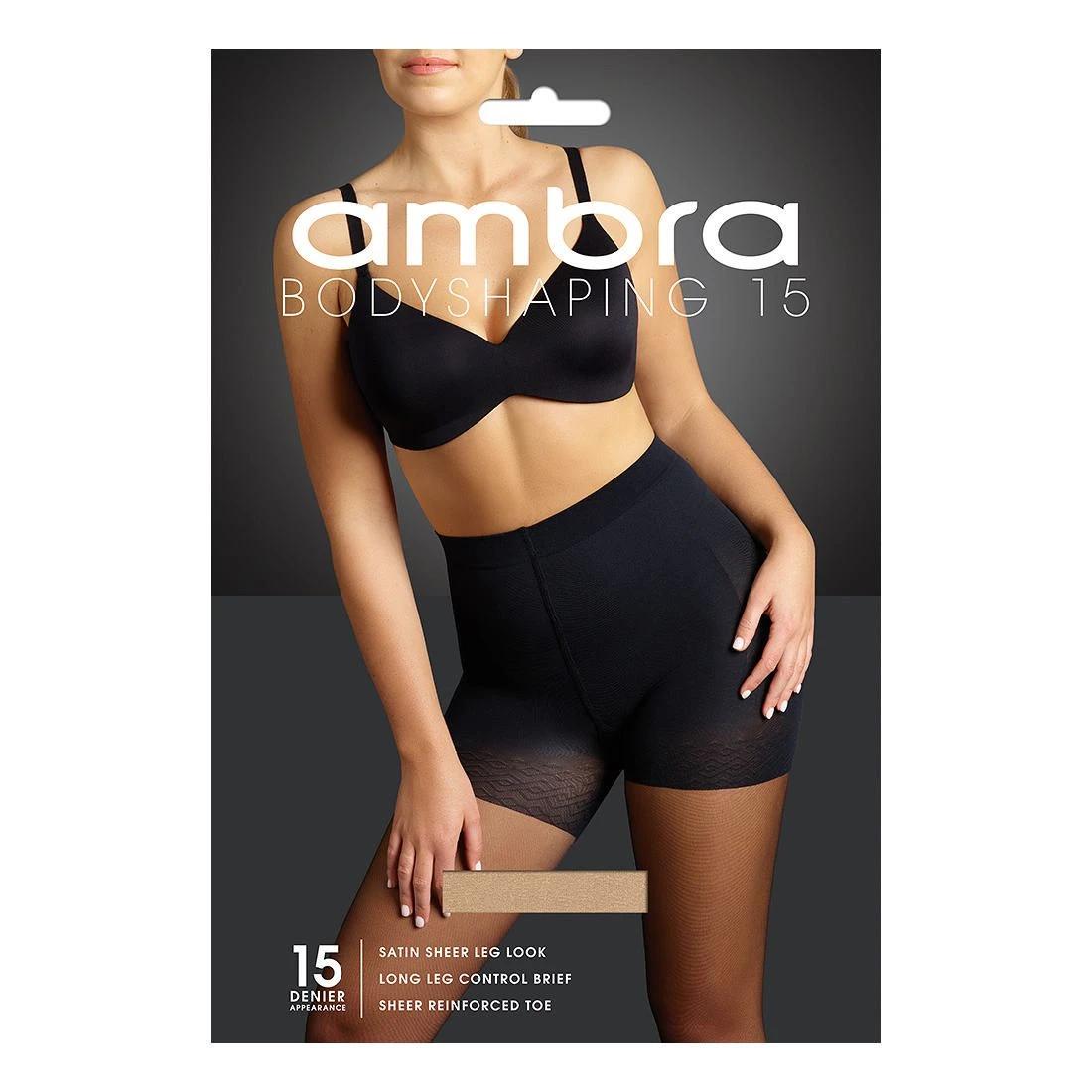 1 Ambra 1 Pack 15 Denier Bodyshaping Pantyhose NATURAL